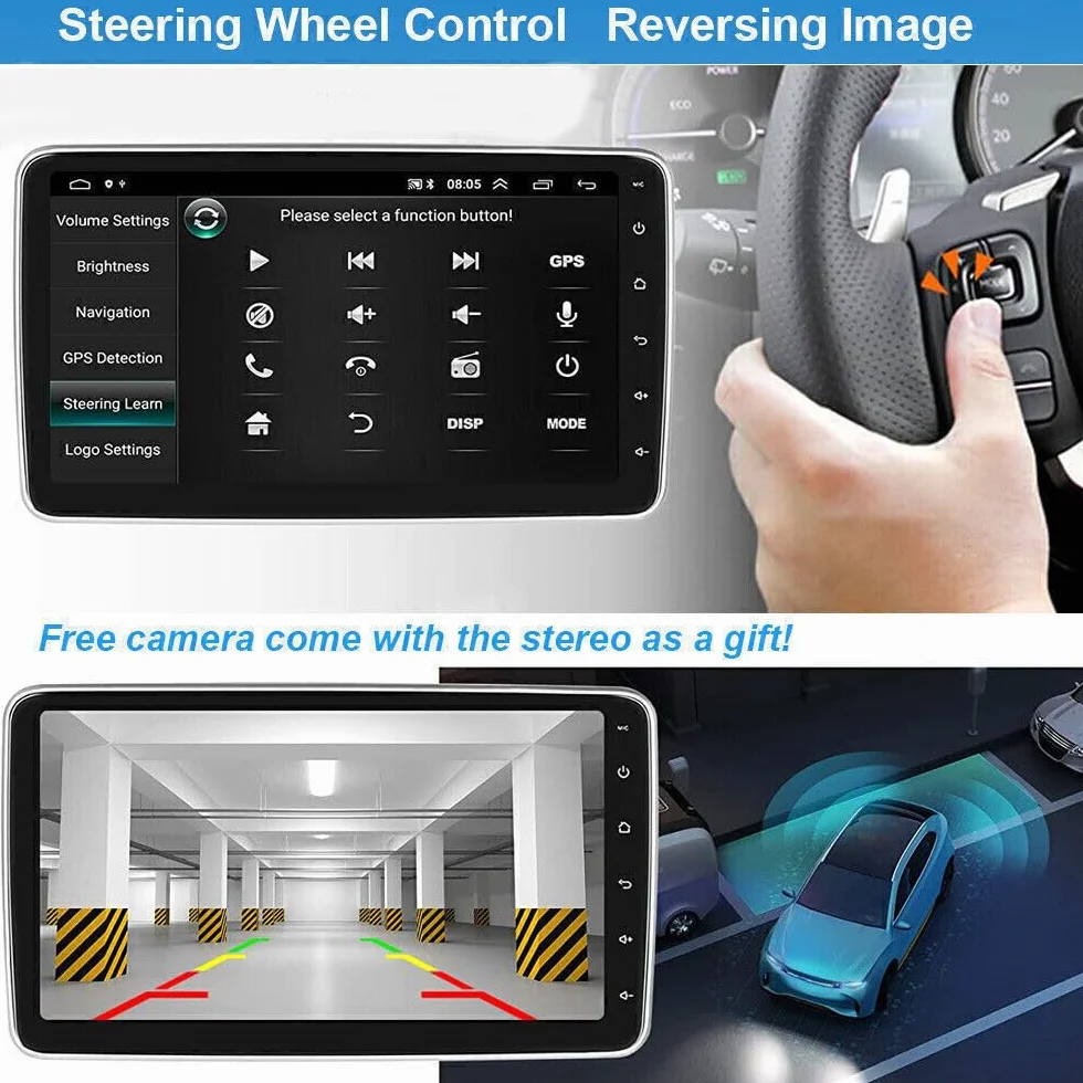 Autoradio stereo Android 13 Per Fiat 500 2016-2019 - Schermo touch IPS da 7", kit cruscotto aggiornato con CarPlay e Android Auto, navigazione GPS, Bluetooth 5.0, WiFi, SWC, 5G, DSP(4Core 2+64GB)