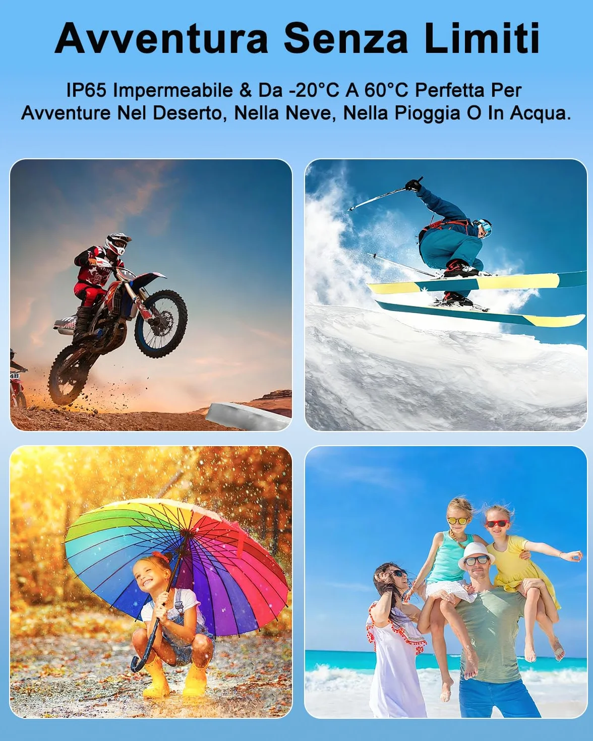 Action Cam, Body Cam 4K 64 GB, POV Camera Impermeabile IP65, Action Camera con Batteria da 1200 mAh, Compatta per Vlogging, Perfetta Come Telecamera Moto Casco, Telecamera Sci