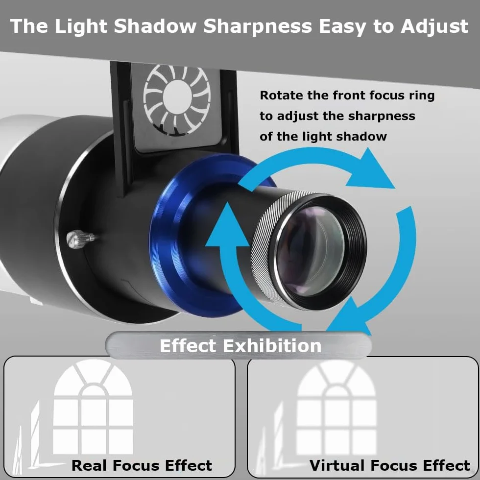 Snoot Bowens Mount Proiettore con 25 Gobos e 4 Filtri Colori, per Aputure Amaran 100X/D 200D/X, Godox SL60, Snoot per fotografia ottica Spotlight