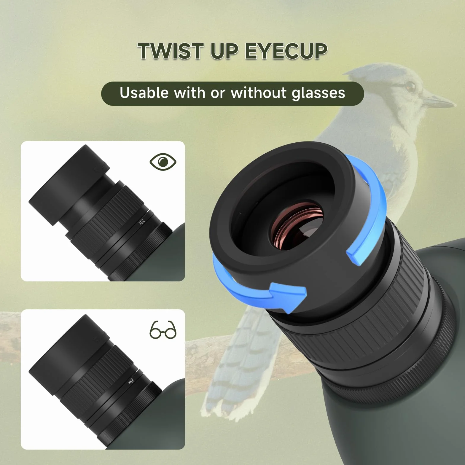 Svbony SV28 25-75x100mm Cannocchiale con Treppiede, Ampio Campo Visivo Immagini Luminose e Chiare, HD Bak4 FMC Telescopio Spotting Scope con Adattatore, per Tiro Bersaglio Osservazione degli Uccelli