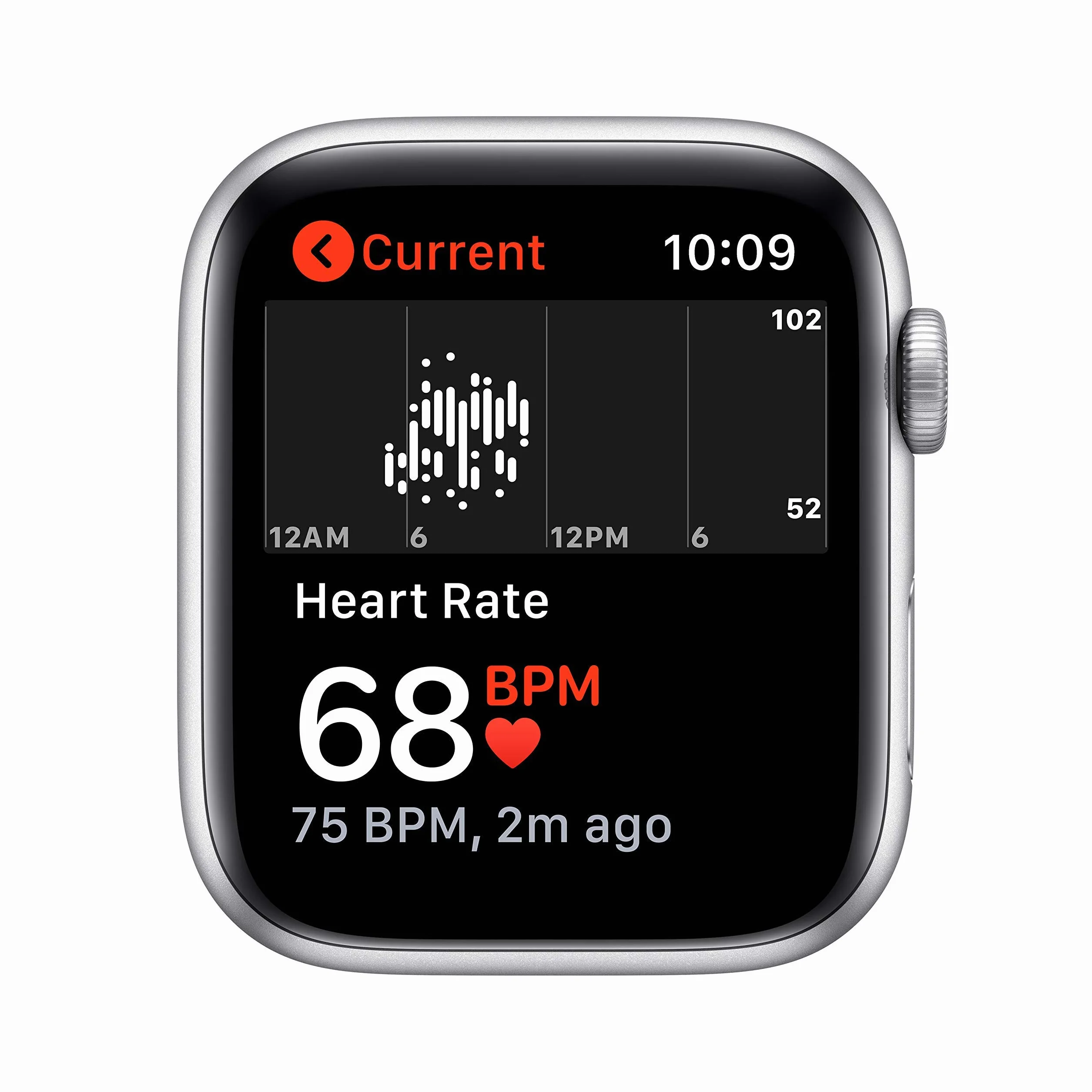Apple Watch SE (GPS, 44MM) - Case Argento in Alluminio con Cinturino Sport Bianco (Ricondizionato)