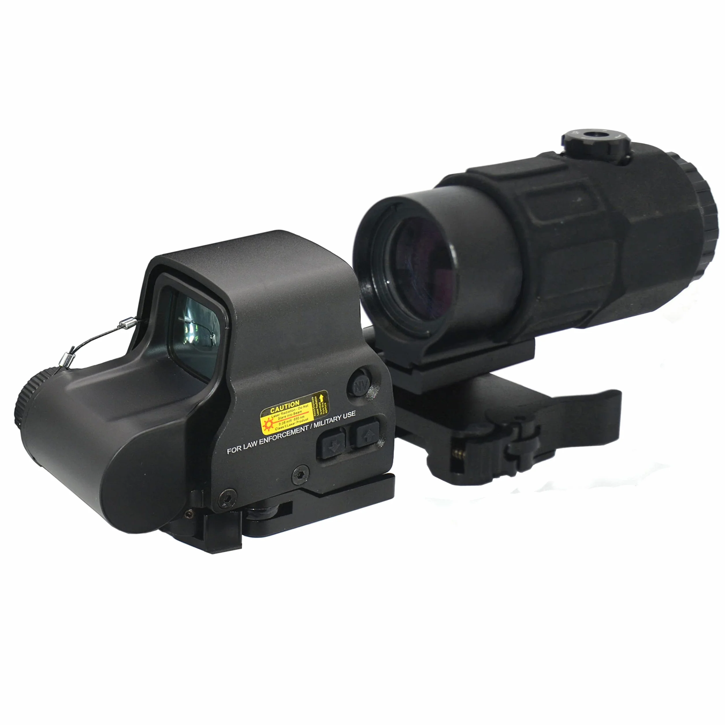 Mirino 558+G45 dot reflex e combo con lente d'ingrandimento 5X, mirino ottico olografico ibrido