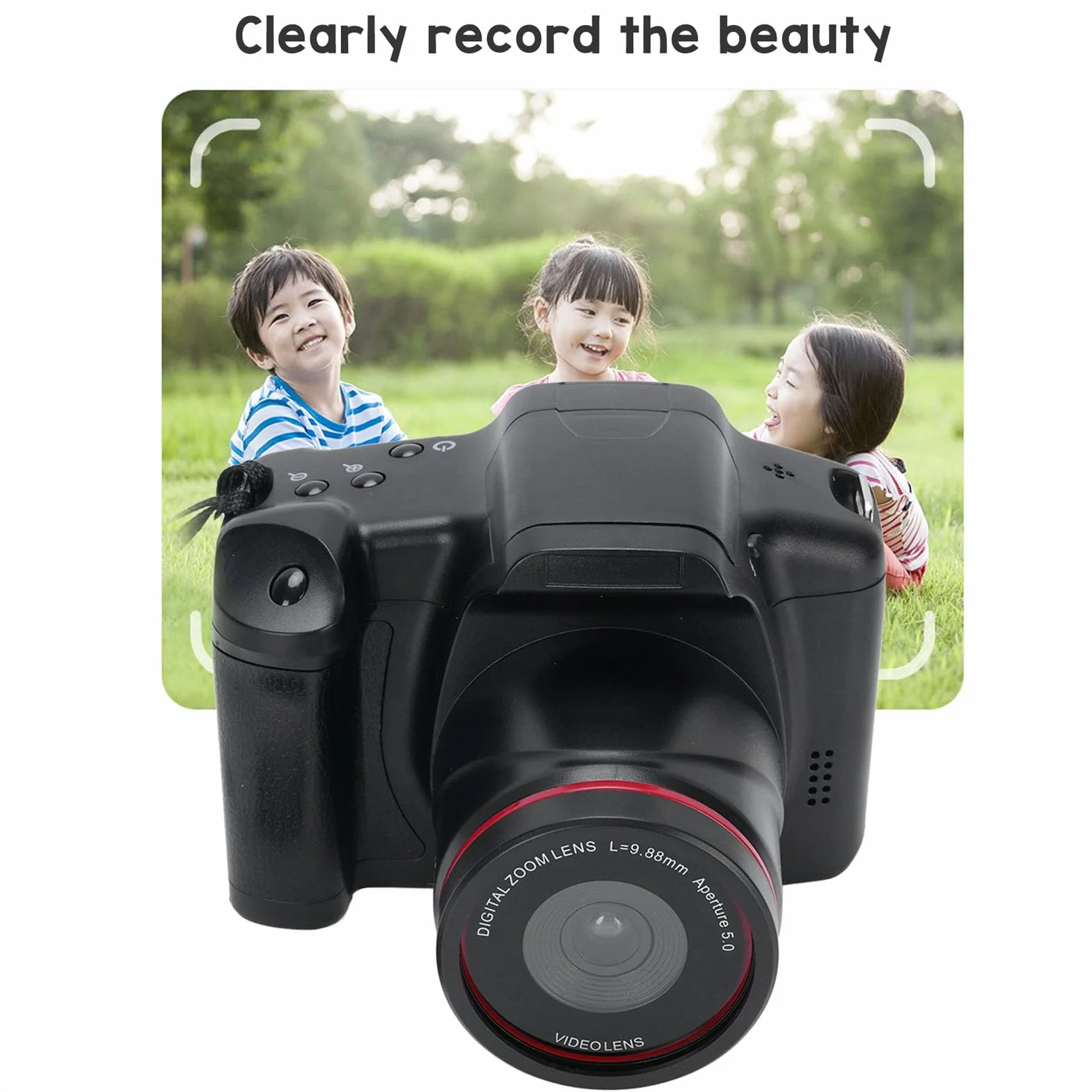 Fotocamera Digitale, Fotocamere 4K per Fotografia e Video, Fotocamera da Vlogging Touch Screen WiFi da 2,4 MP per YouTube con Flash, Hood Lenti, Fotocamere Anteriori e Posteriori