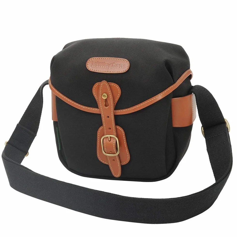Billingham BC EXTRAHADS Hadley - Borsa a tracolla per macchina fotografica, Nero / Marrone Chiaro