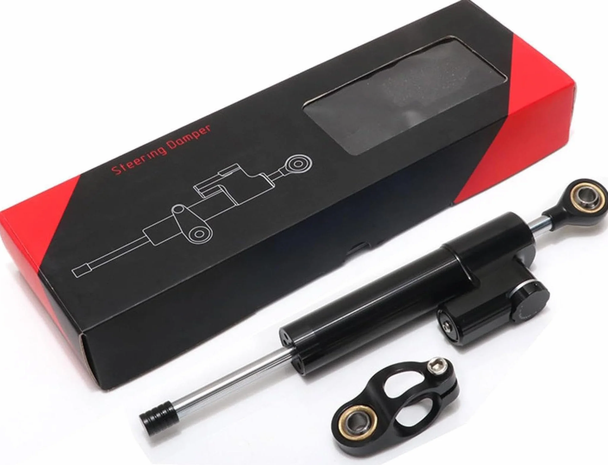 Ammortizzatore di sterzo moto Per Yamaha YZF R6 1999-2004 YZF R1 2002 2003 FZ1 Per Fazer 2001-2005 Ammortizzatore stabilizzatore per moto, sterzo completo, nero-nero