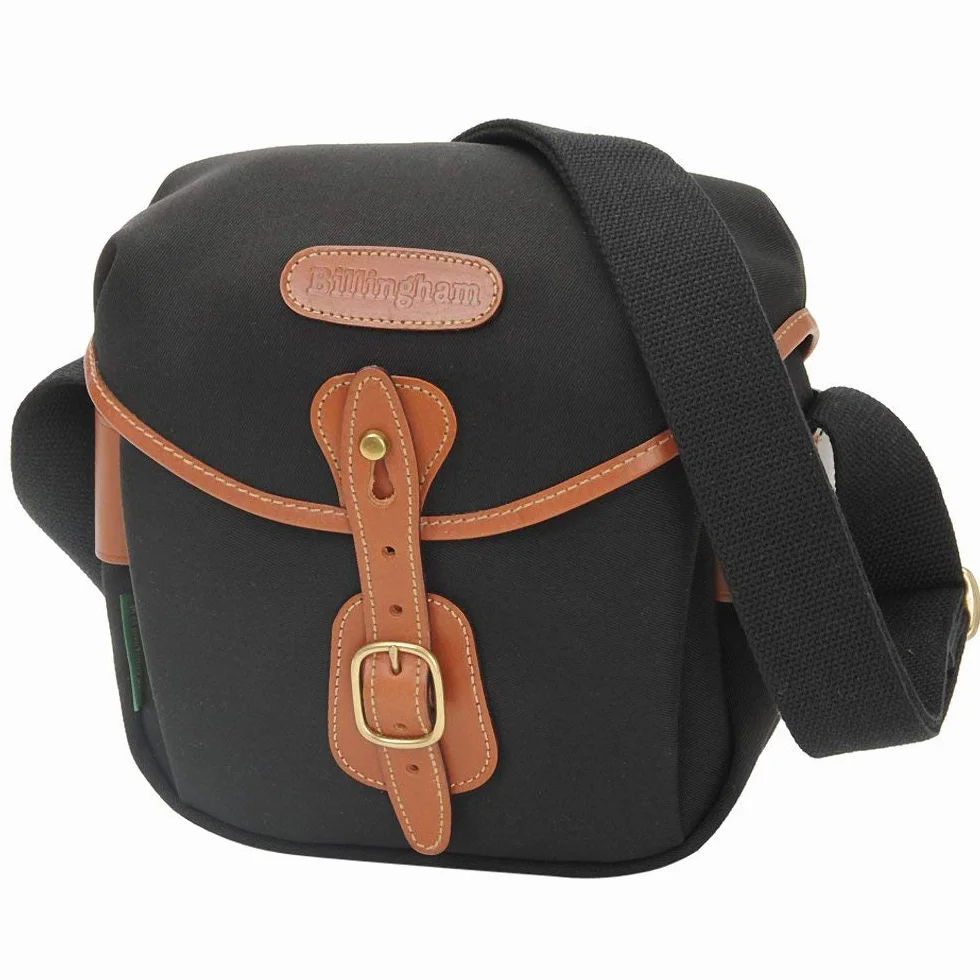 Billingham BC EXTRAHADS Hadley - Borsa a tracolla per macchina fotografica, Nero / Marrone Chiaro