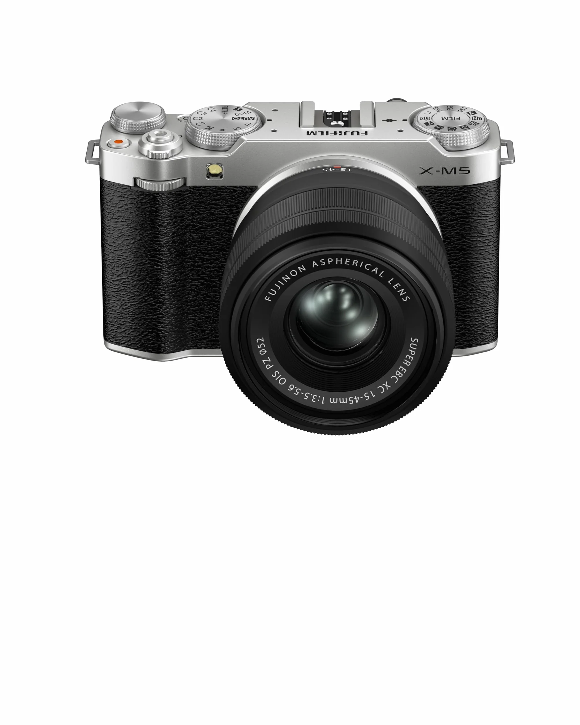 FUJIFILM X-M5 Fotocamera Digitale Mirrorless 26MP, Kit XC15-45mmF3.5-5.6, Sensore CMOS X-Trans 4 APS-C, X-Processor 5, Filmati 6.2K 30p, Schermo LCD 3" Vouch vari-angle, Argento