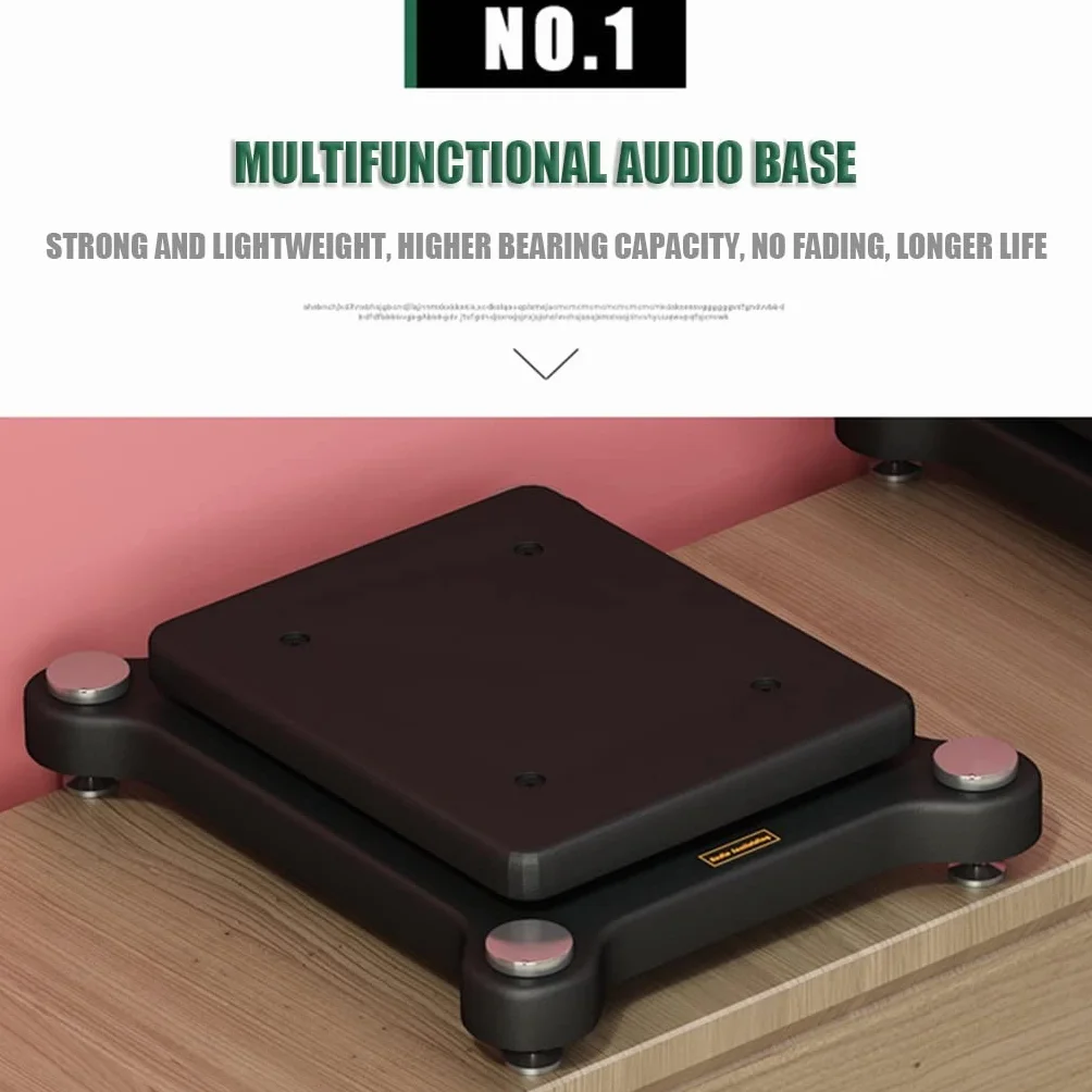 Supporto per Amplificatore Audio Supporto per Isolamento Subwoofer Riser per Altoparlanti Audio da Tavolo Supporti per Altoparlanti da Pavimento A Doppio Strato con Punte di Rame Fisse