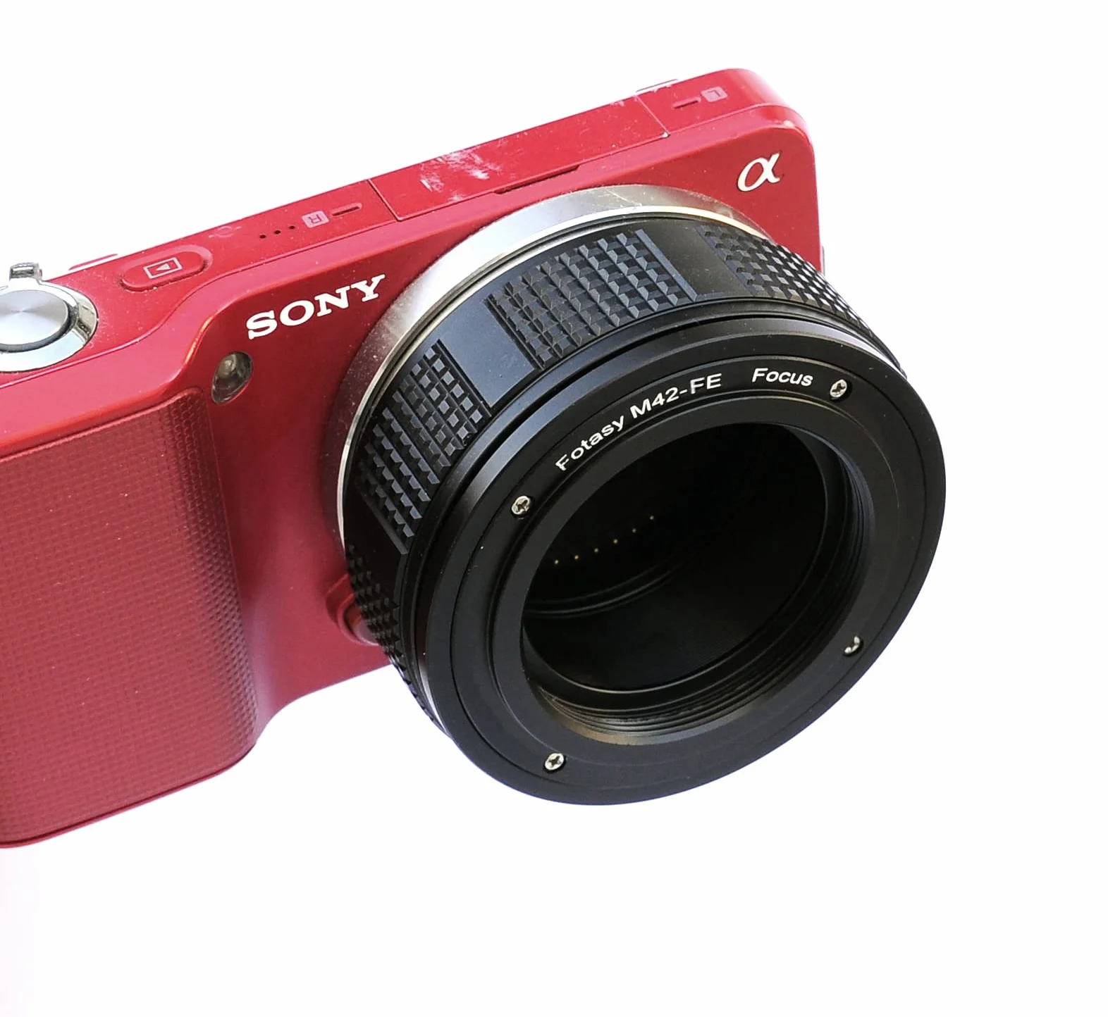 Fotasy M42 obiettivo a Sony NEX E-mount anello adattatore/macro Elicoide, nero (NA42 F)
