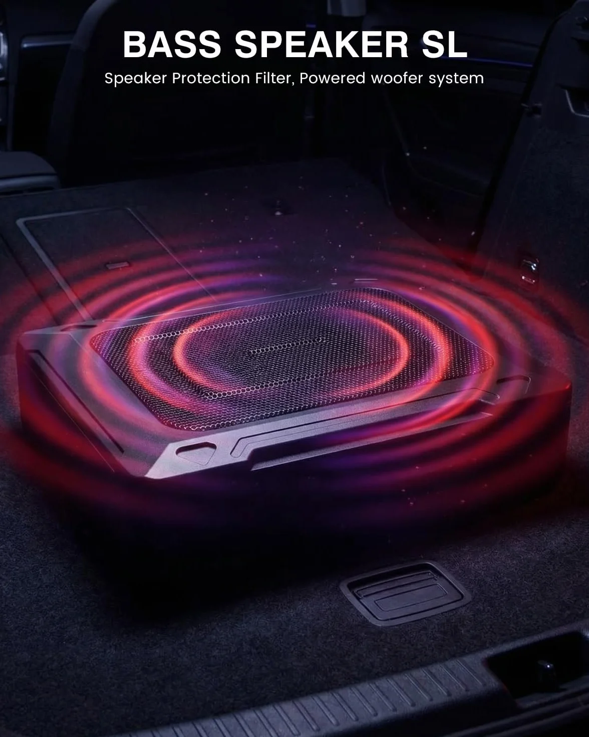Subwoofer auto ultraflatto, adatto per auto/camion, con amplificatore integrato, installabile sotto i sedili, potenza massima 1000W, subwoofer compatto