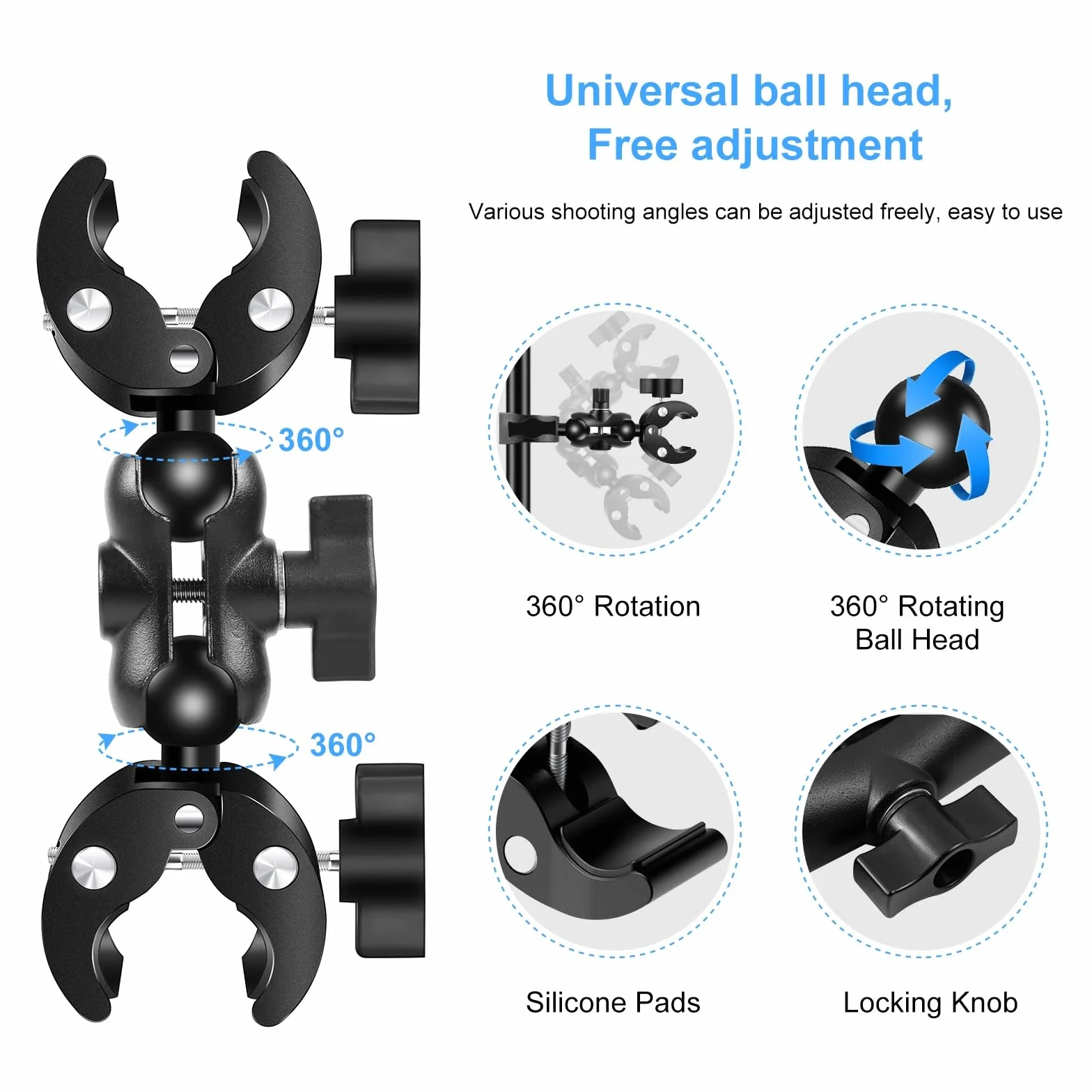 Supporto per fotocamera PULUZ 150 cm invisibile Selfie Stick regolabile per Insta360 X5 X4 X3 X2 ONE RS R Ace e manubrio moto bici ATV