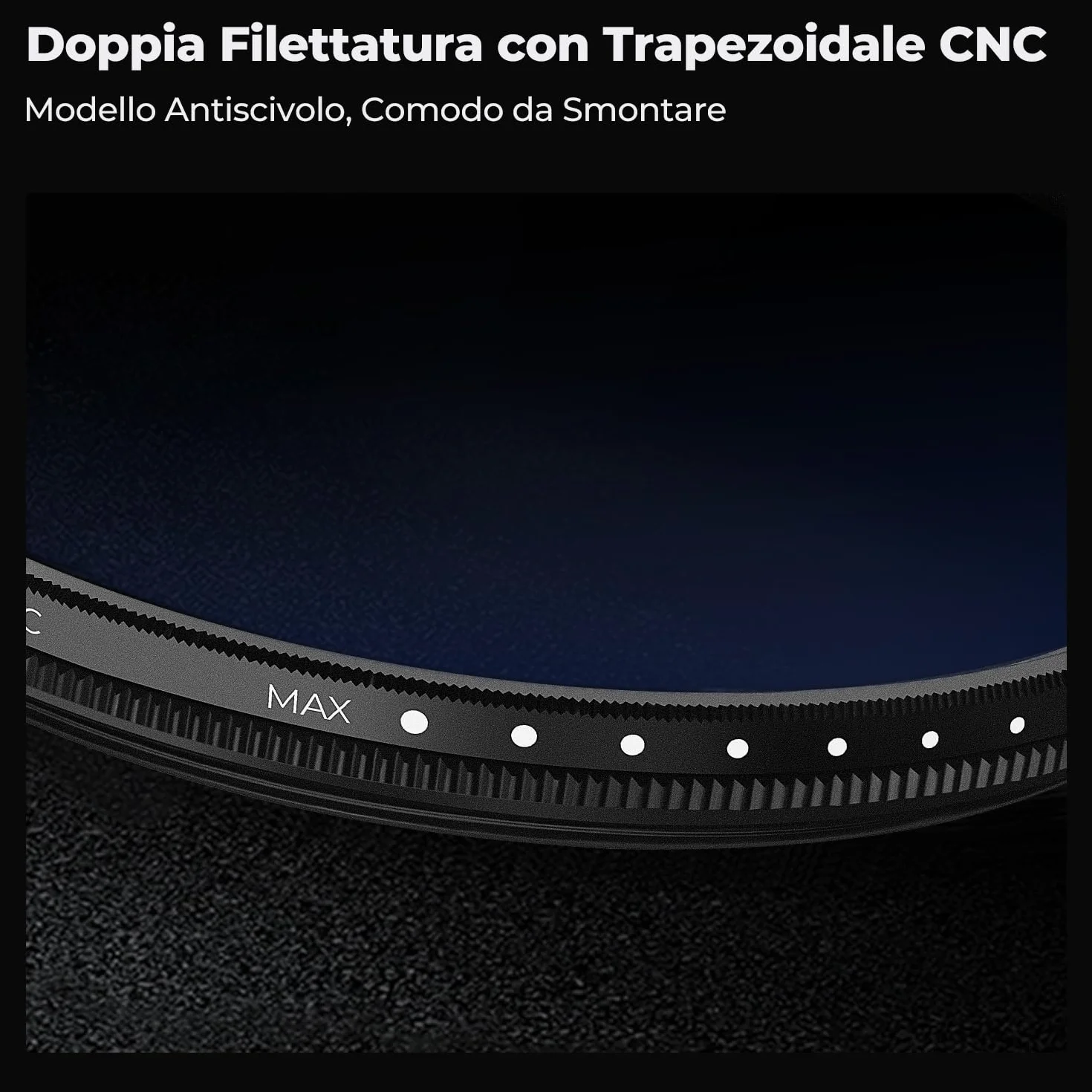 K&F CONCEPT Nano-Klear 40.5mm ND Filtro Variabile ND2-ND400 (1-9 Stop) Filtro ND Variabile di 18 Strati Rivestimento Nano in Vetro Ottico con Un Panni di Pulizia e Tappo per Obiettivi