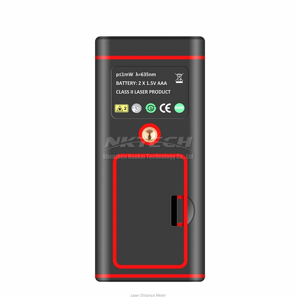 Laser Distance Meter Telemetro Laser 40 m 60 80 100 120 150 m Range Finder Strumenti m/in/ft Lunghezza nastro Area Volume Angolo di Misura 100 Data Air Bubble Level (NK-E60 120 ft)