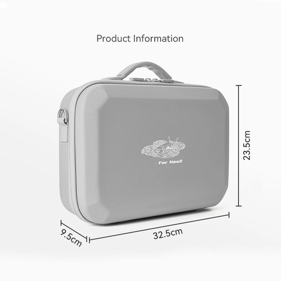 Custodia per DJI Neo2 Fly More Combo accessori, custodia rigida in EVA, tracolla da viaggio Borsa con fodera morbida, per RC-N3 radiocomando, hub di ricarica