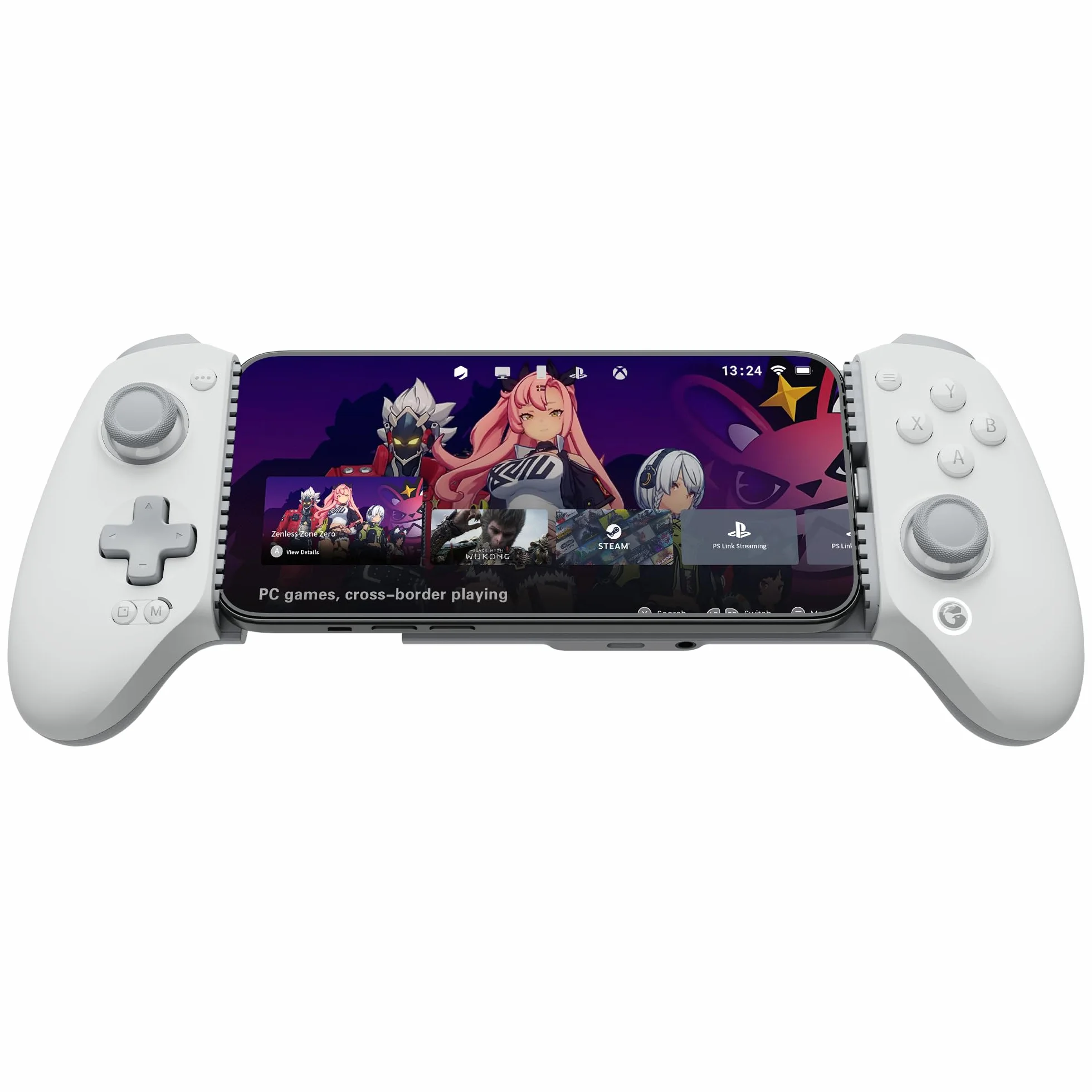 GameSir Controller G8 Plus Mfi per iPhone 15/16/17/iPad Mini e Android, gamepad per iPad con stick/trigger Hall Effect, due pulsanti posteriori, per giocare a Genshin Impact, PUBG Mobile, Minecraft