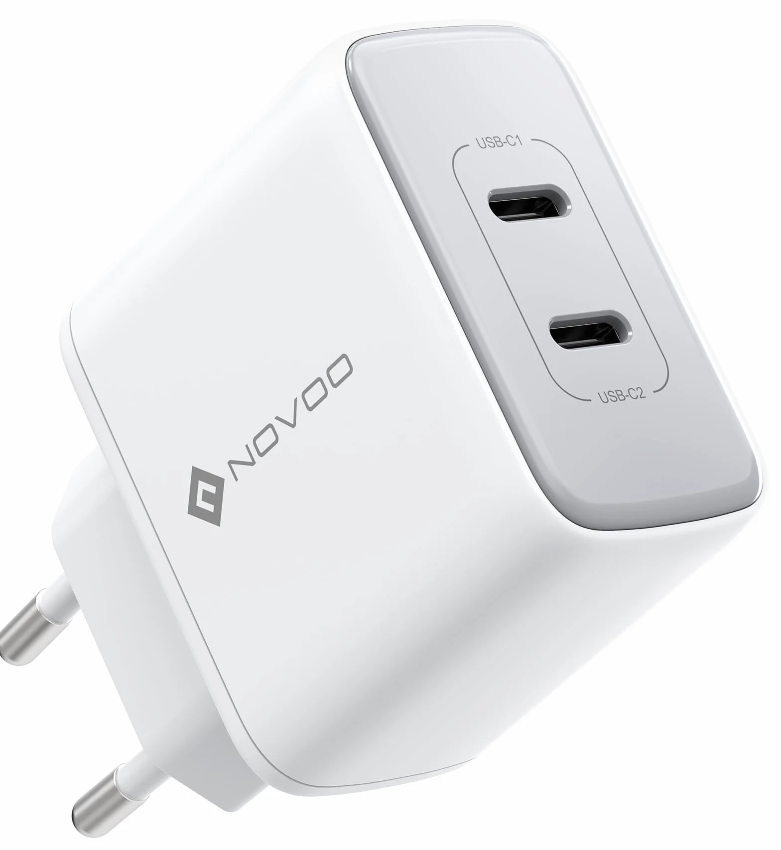 NOVOO 35W Caricatore USB C 2 Porte GaN III Caricabatteria Rapido Compatto da Parete per MacBook Air, iPad Pro, Pixel, iPhone 14-8, Galaxy, Samsung S10/S20/S22+