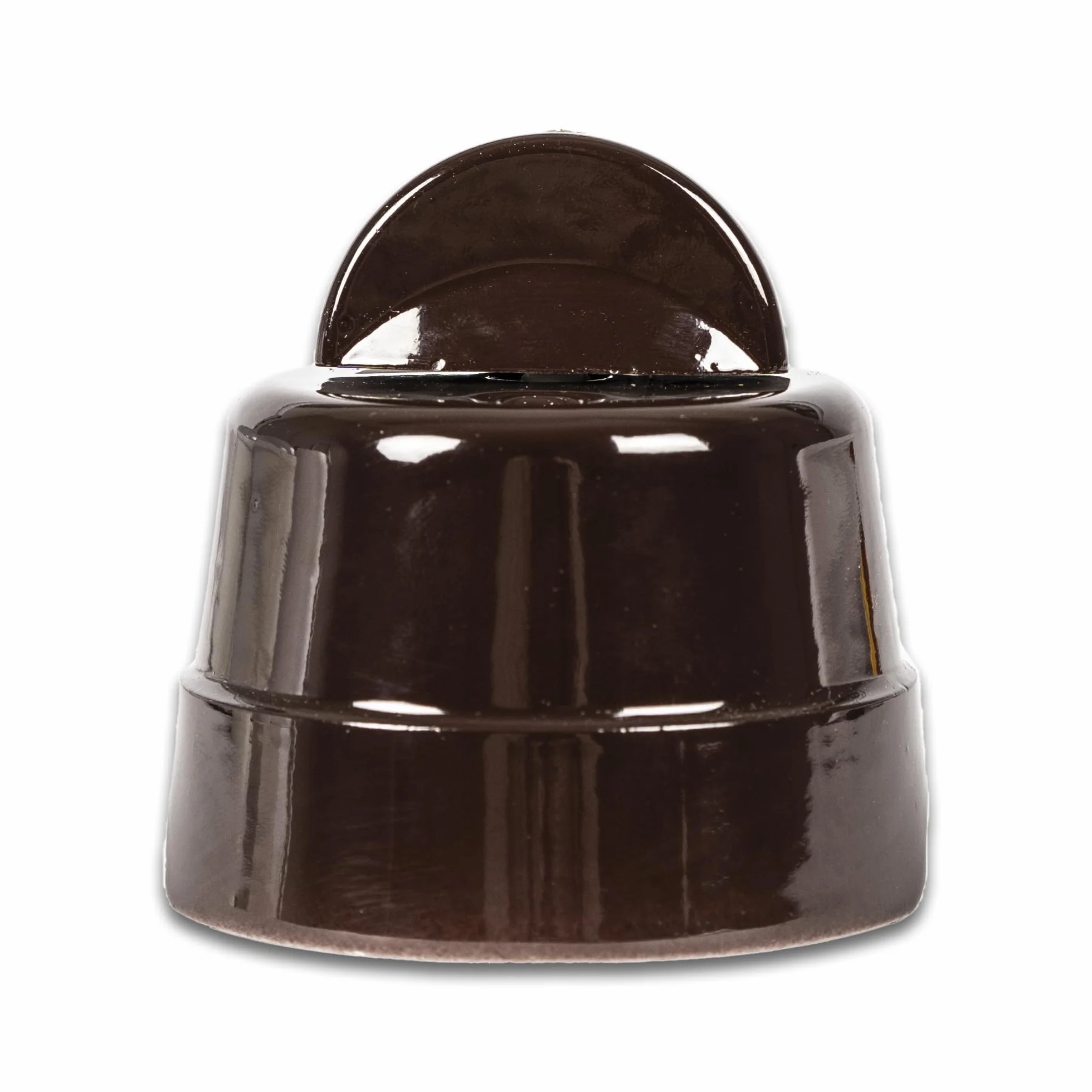 FANTON Pulsante rotativo a manopola in ceramica stile retrò marrone da parete 10AX 250V