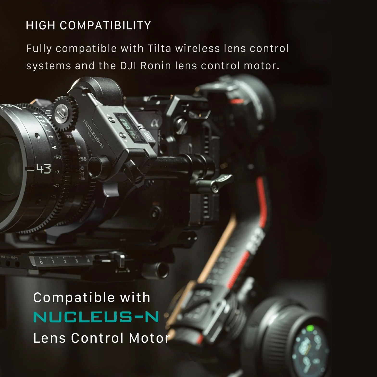 Tilta Nucleus Nano II Sistema di controllo wireless dell'obiettivo Kit II con controller a volantino Nucleus NII, impugnatura di controllo e kit motore WLC-T05-K2