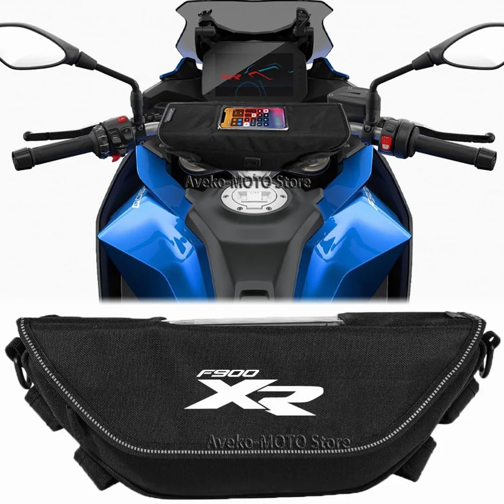 Generico Borsa da manubrio per F900XR F900R Navigazione Moto Impermeabile Telefono Portatile