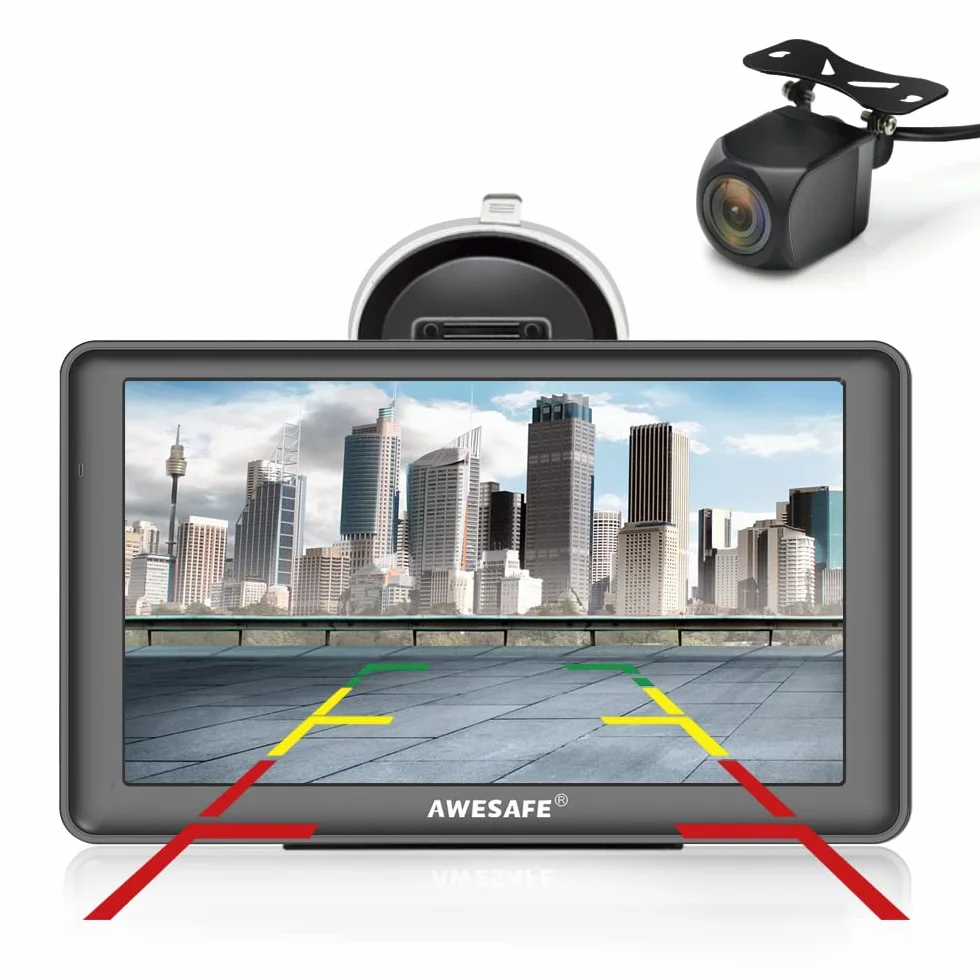 Bluetooth Navigatore Auto/Camion 7 Pollici GPS Navigatore Satellitare Auto Camper Autobus Taxi, Avviso Traffico Vocale, Limite di Velocità, Aggiornamenti gratuiti delle mappe a vita