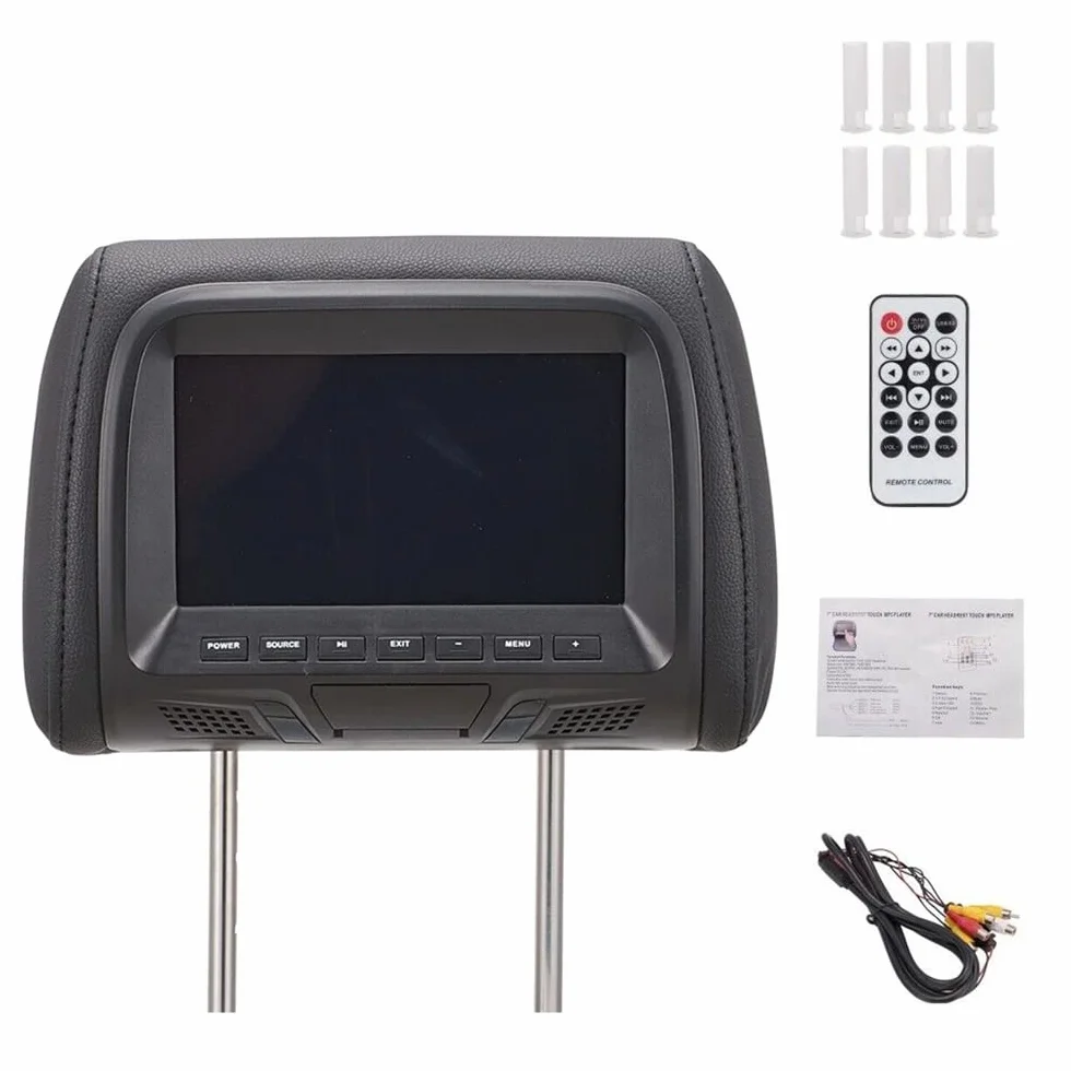 7Inch Touch Screen Car Poggiatesta Monitor Lettore MP5 Cuscino Monitor Supporto Video Sync/Link Specchio