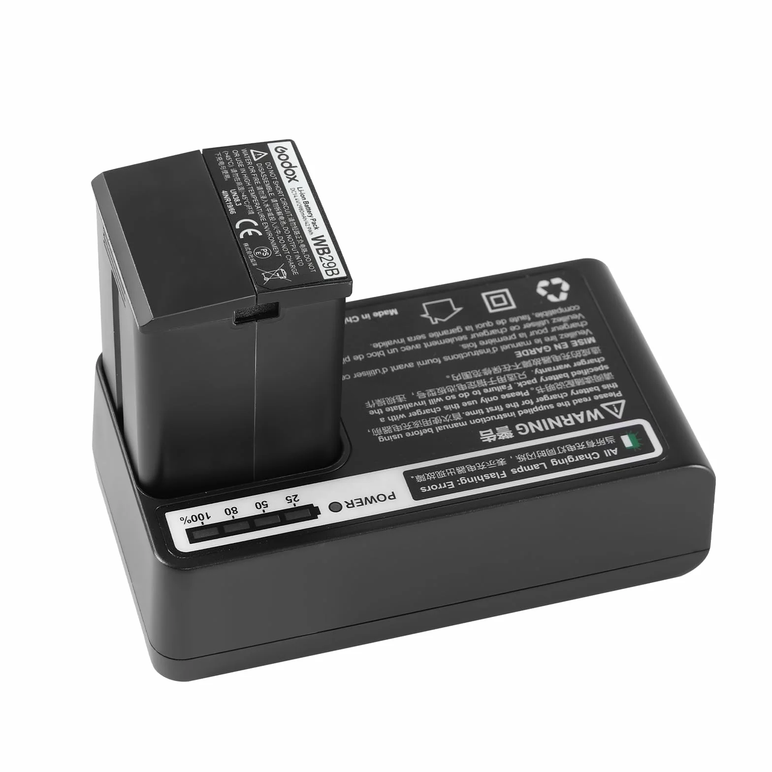 Godox WB29B AD200PRO Batteria WB29B Battery 14.4V/2980mAh per Flash Rotondo Godox AD200 AD200PRO
