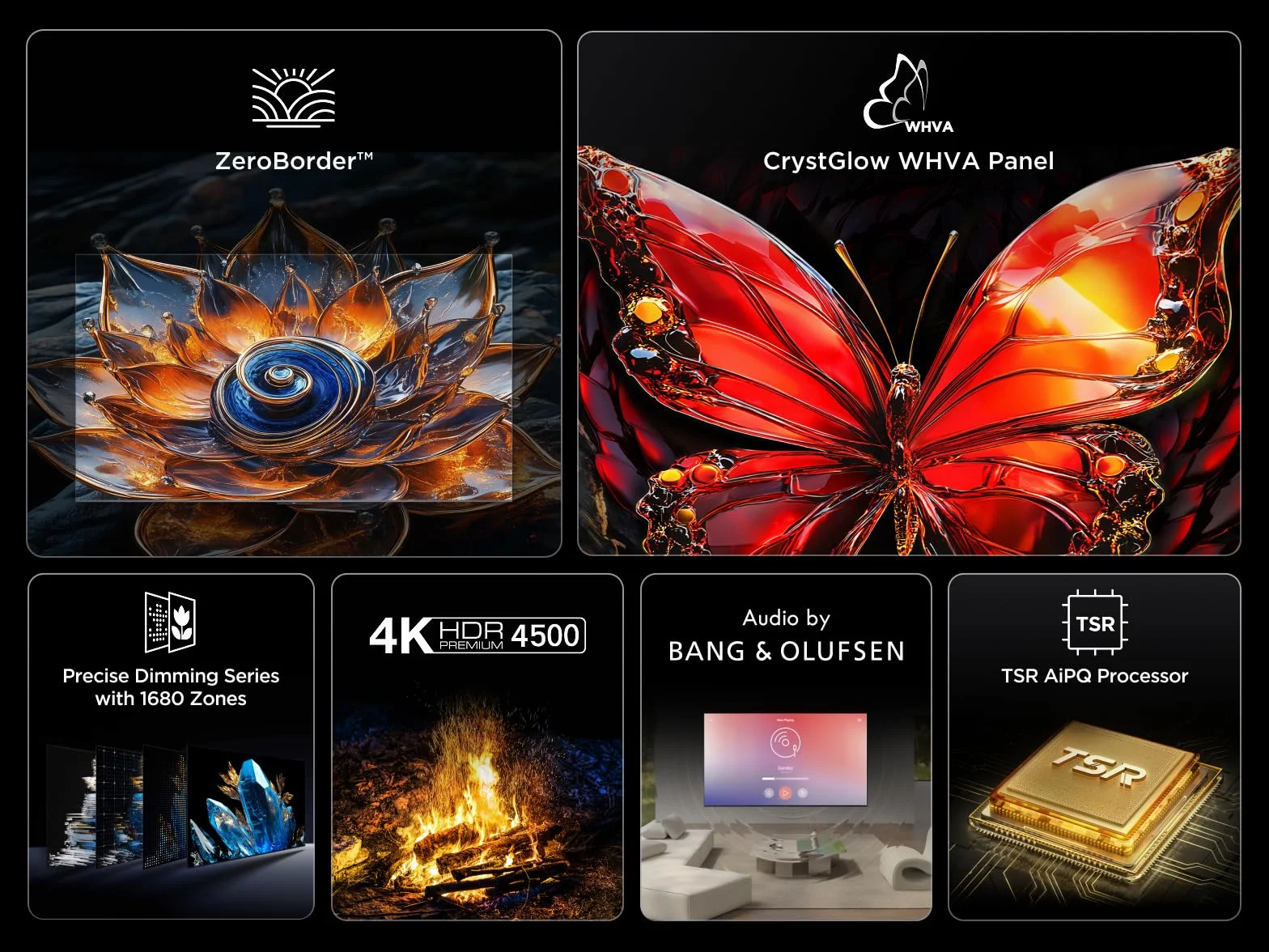 TCL 65Q8C 65-calowy QD-Mini LED TV 4K HDR Premium 4500 ZeroBorder Google TV Dolby Vision IQ Atmos CrystGlow WHVA