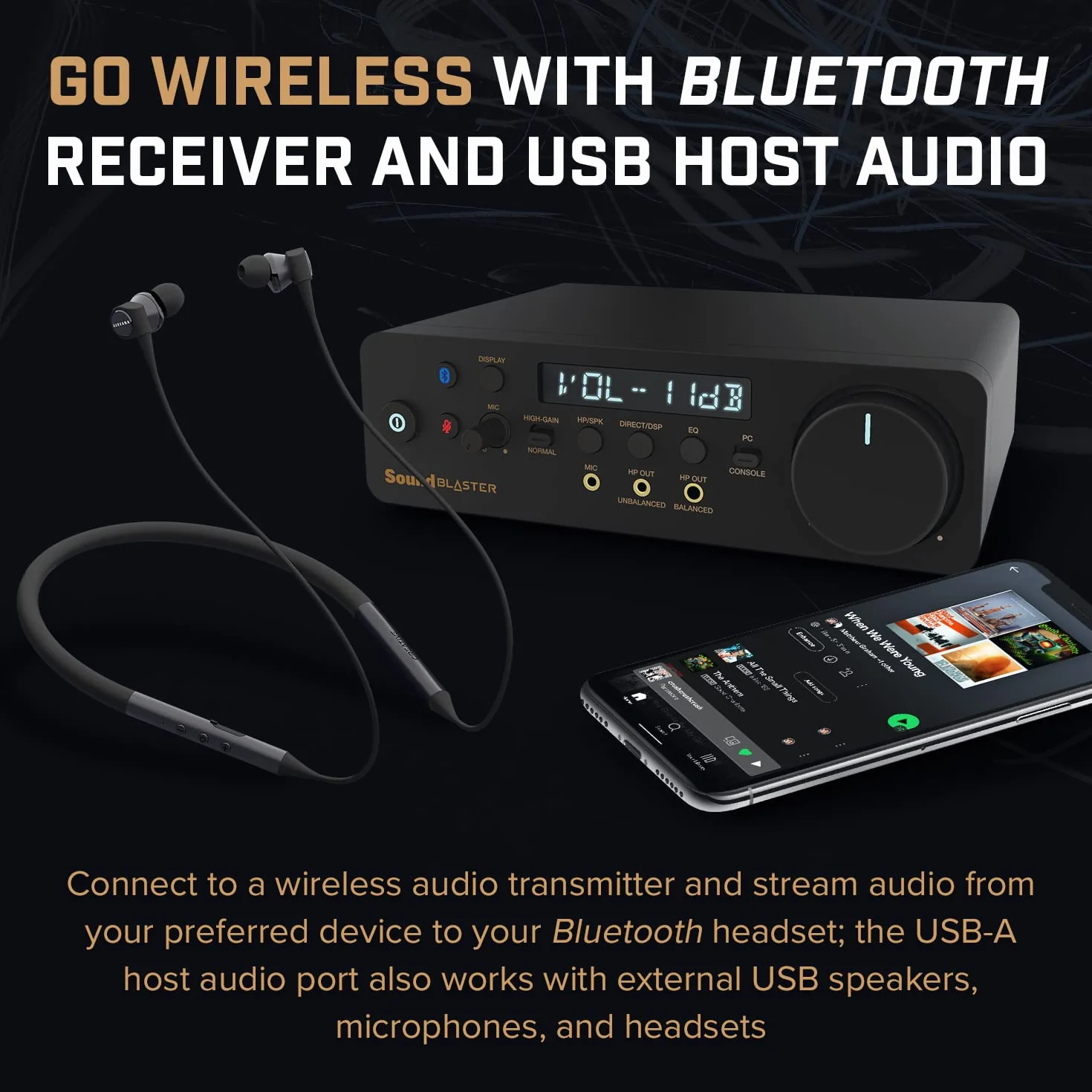 CREATIVE Sound Blaster X5 Hi-RES a 32-bit/384 kHz DAC USB Esterno con bi-Amplificatore per Cuffie Xamp Completamente bilanciato e Ricevitore Bluetooth