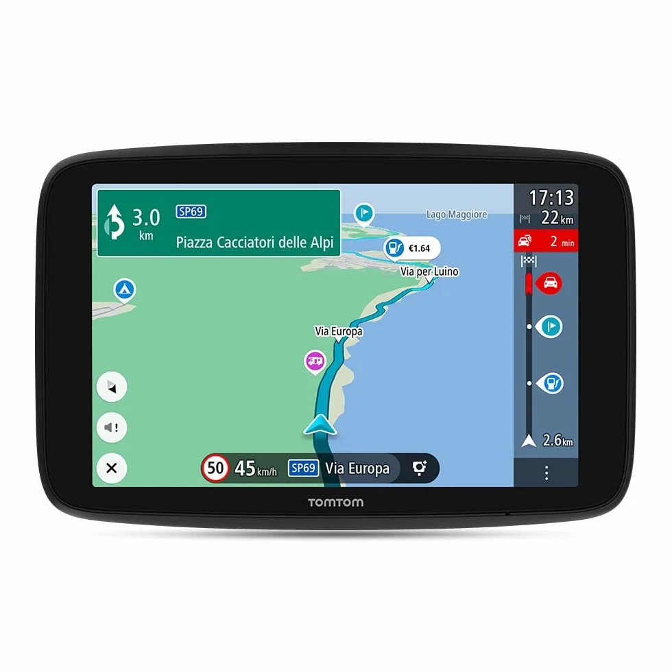 Navigatore satellitare per camper, caravan e roulotte GO Camper Max con schermo HD da 7", PDI per camper, caravan e roulotte, aggiornamenti Wi-Fi, TomTom Traffic, avvisi autovelox e mappe del mondo
