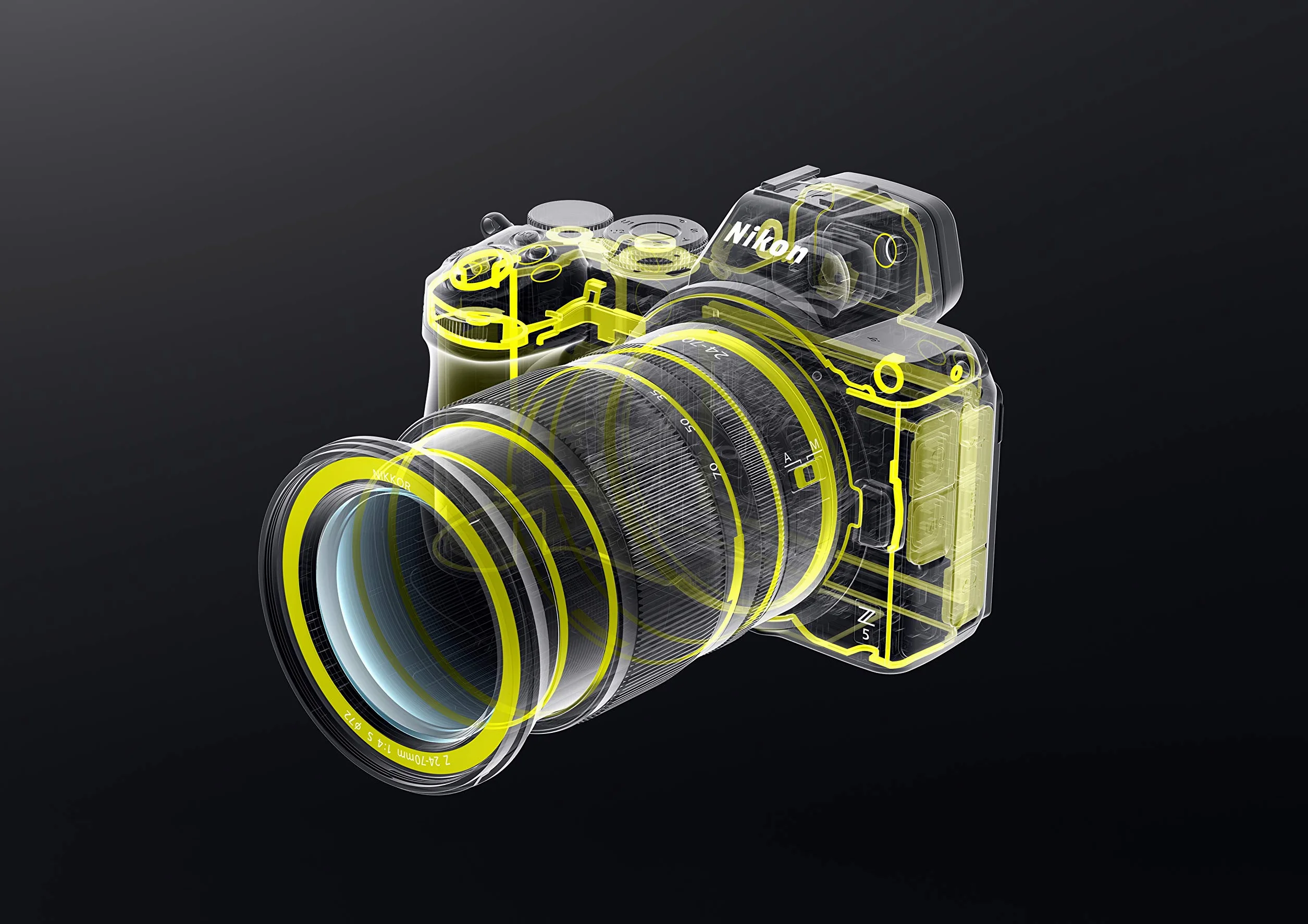 Nikon Kit fotocamera mirrorless Z5 + Z 24-70 mm (AF ibrido a 273 punti, stabilizzazione ottica dell'immagine a 5 assi, film 4K, slot per schede doppie), VOA040K006
