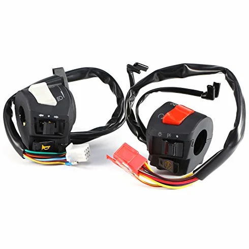 Interruttore manubrio moto 7/8 pollici 12V Comando luci Accensione elettrica