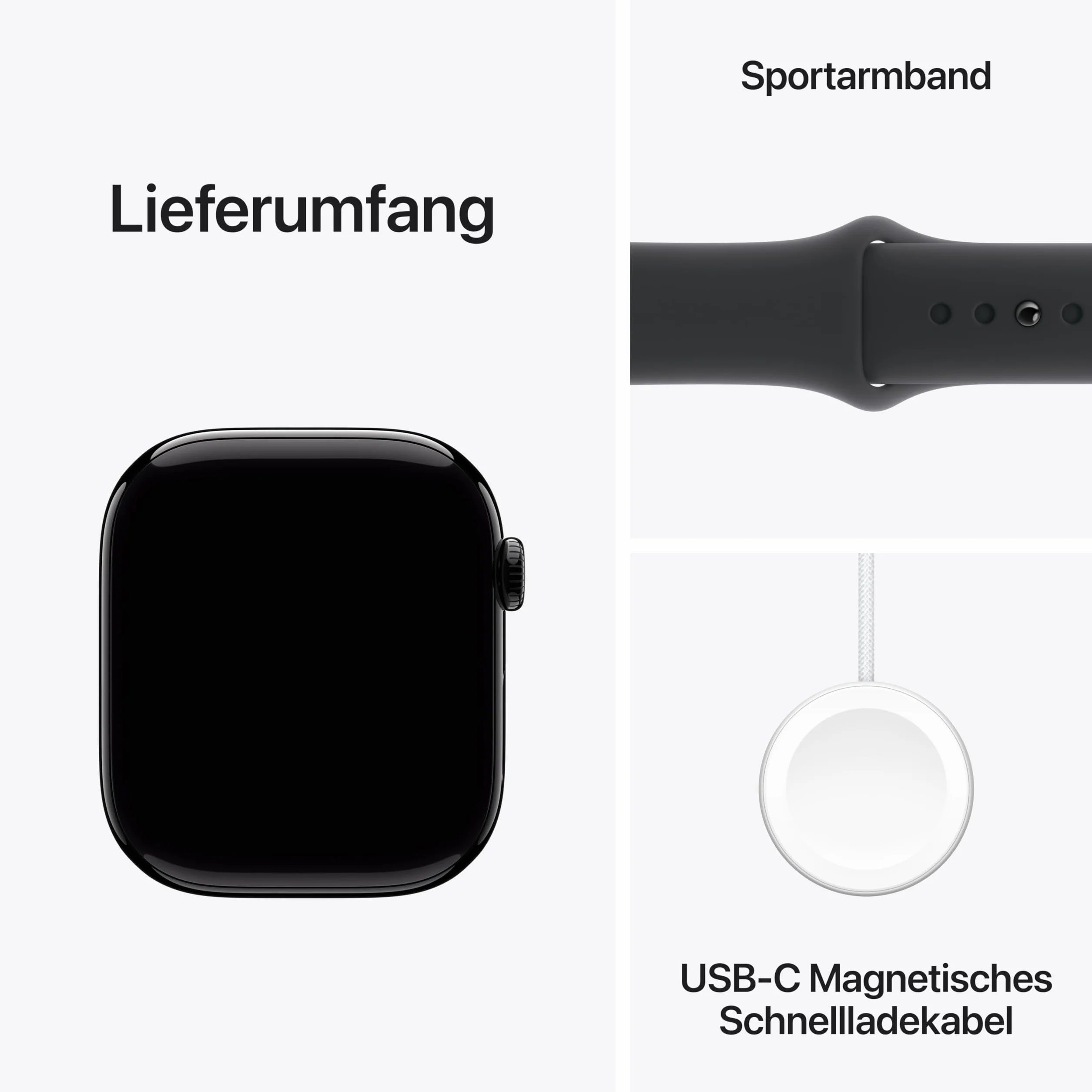 Apple Watch Series 10 [GPS+ Cellular, 46mm] - Cassa in alluminio Nero Black con Banda Sportiva Nera, M/L (Ricondizionato)