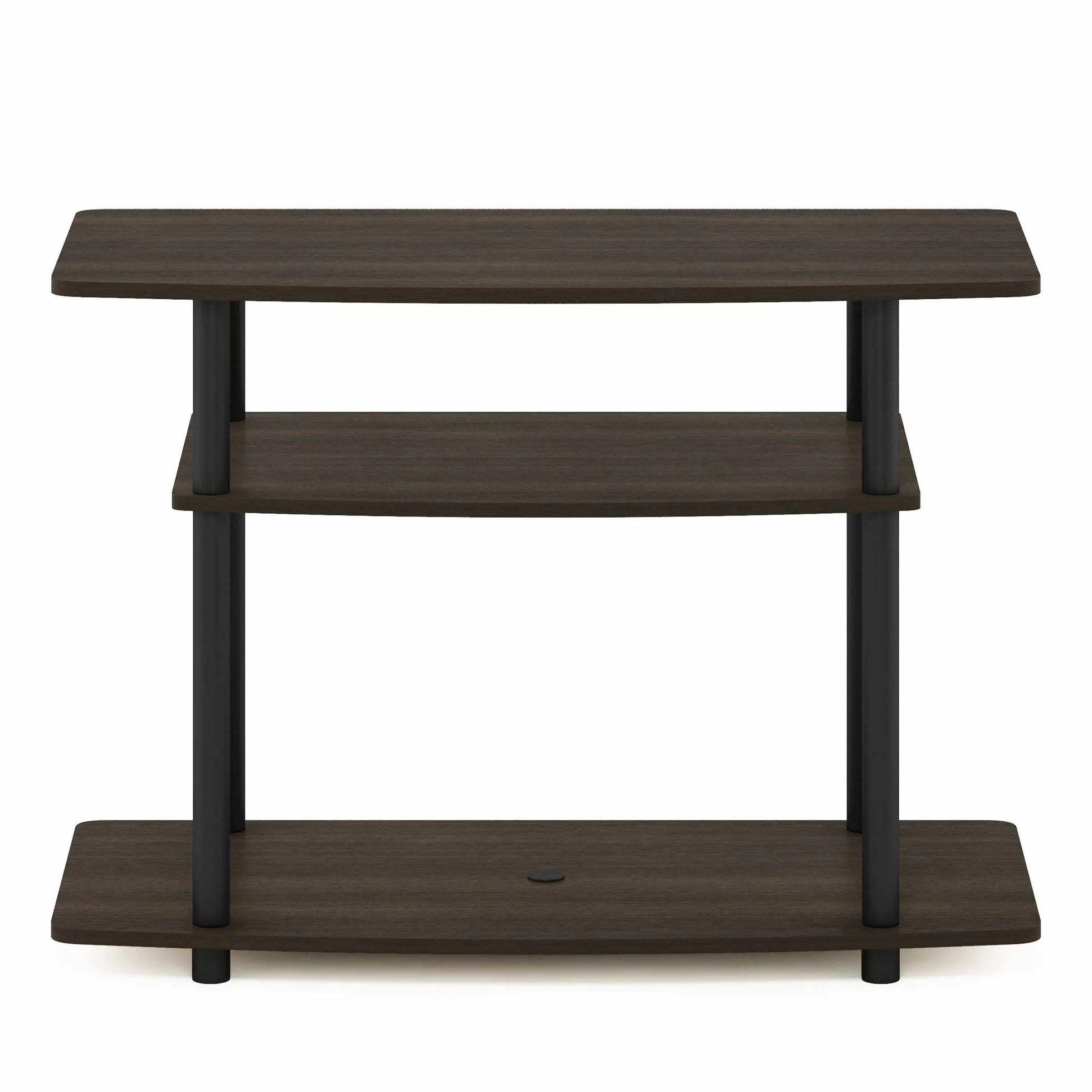 Furinno Supporti TV Senza Attrezzi, Dark Brown/Black, 3-Tier