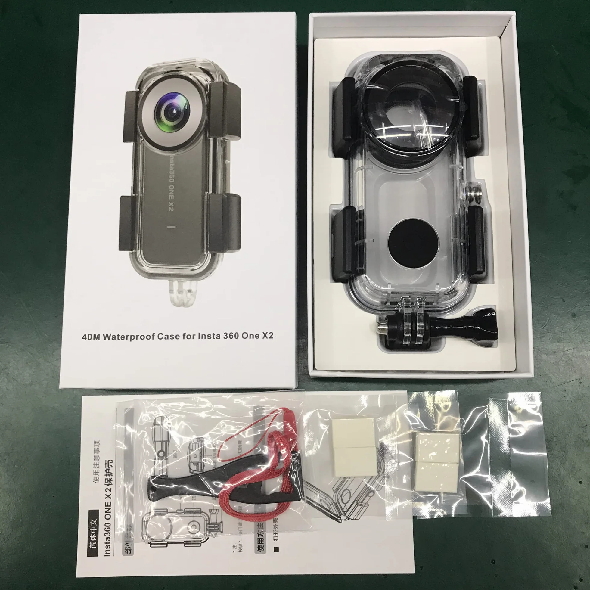 Flycoo, custodia impermeabile per Insta360 ONE X2, custodia subacquea per fotocamera panoramica a 360 gradi One X2