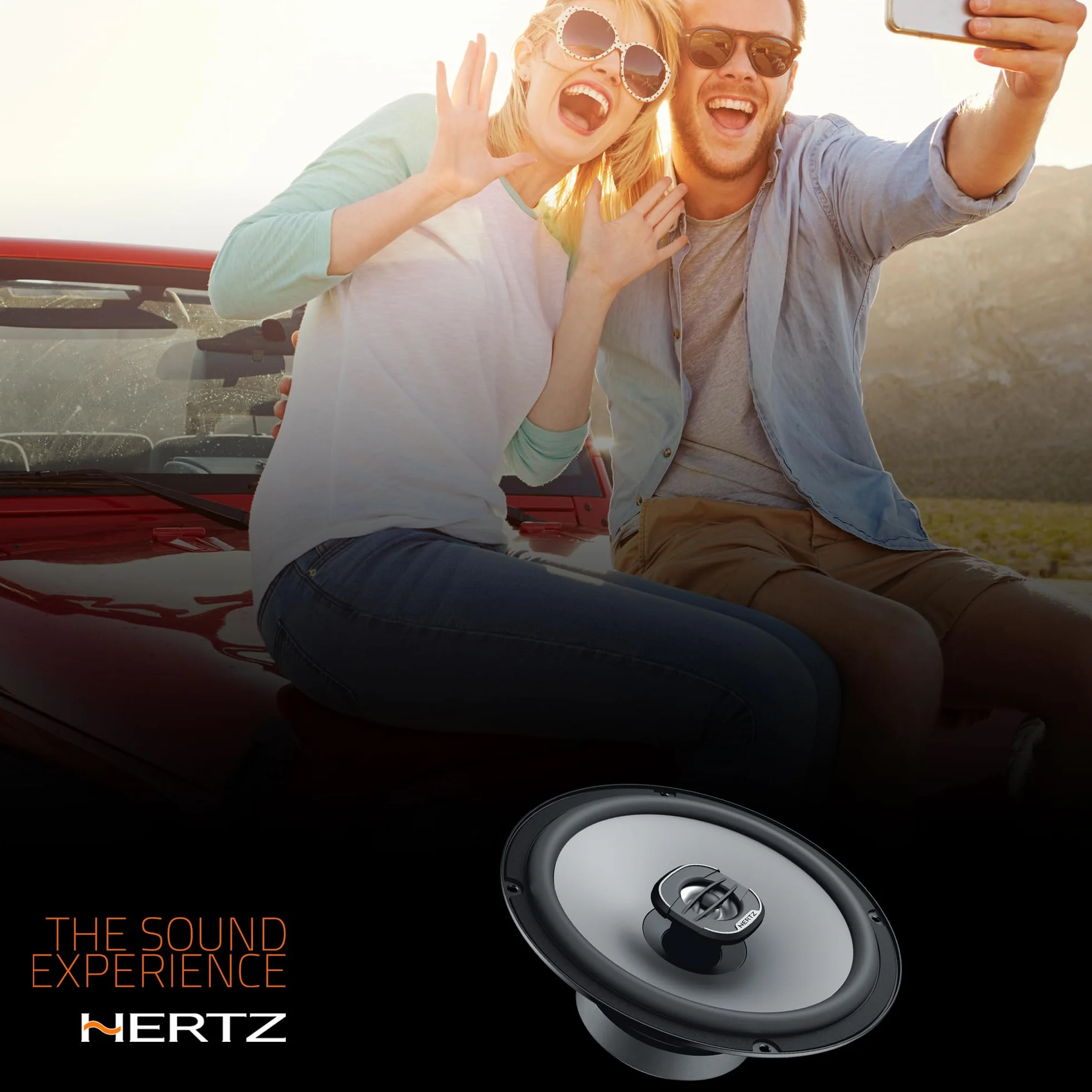Hertz X 165 – Coppia di Altoparlanti Coassiali 2 Vie da 165 mm, 220W Peak, 55W RMS, 4 Ohm, Cono in Carta Pressata Idrorepellente, Tweeter in PEI da 24 mm, Installazione DIN Facile