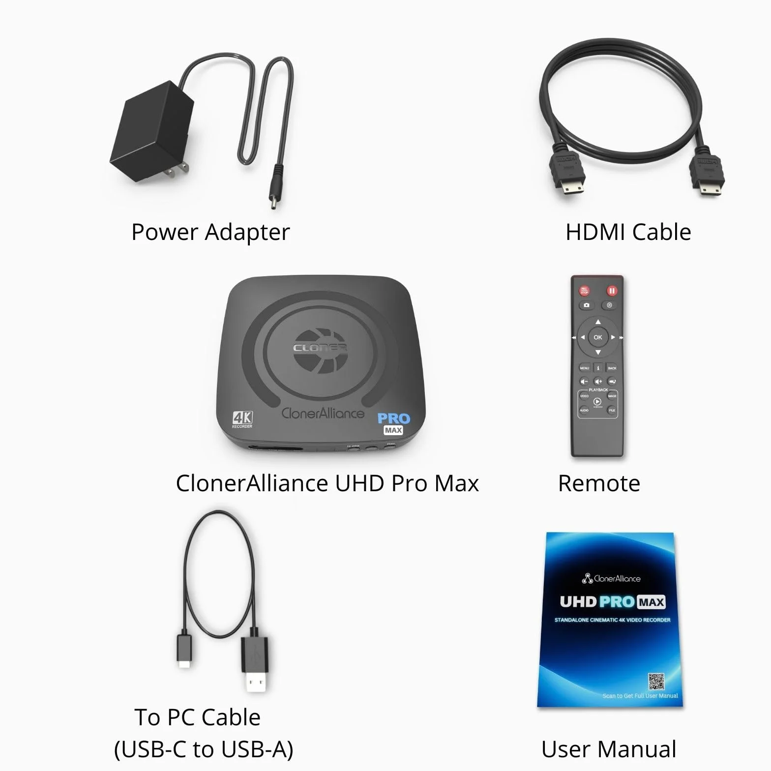 ClonerAlliance Videoregistratore UHD Pro Max 4K@24fps H.265/H.264 HDMI Capture DVR