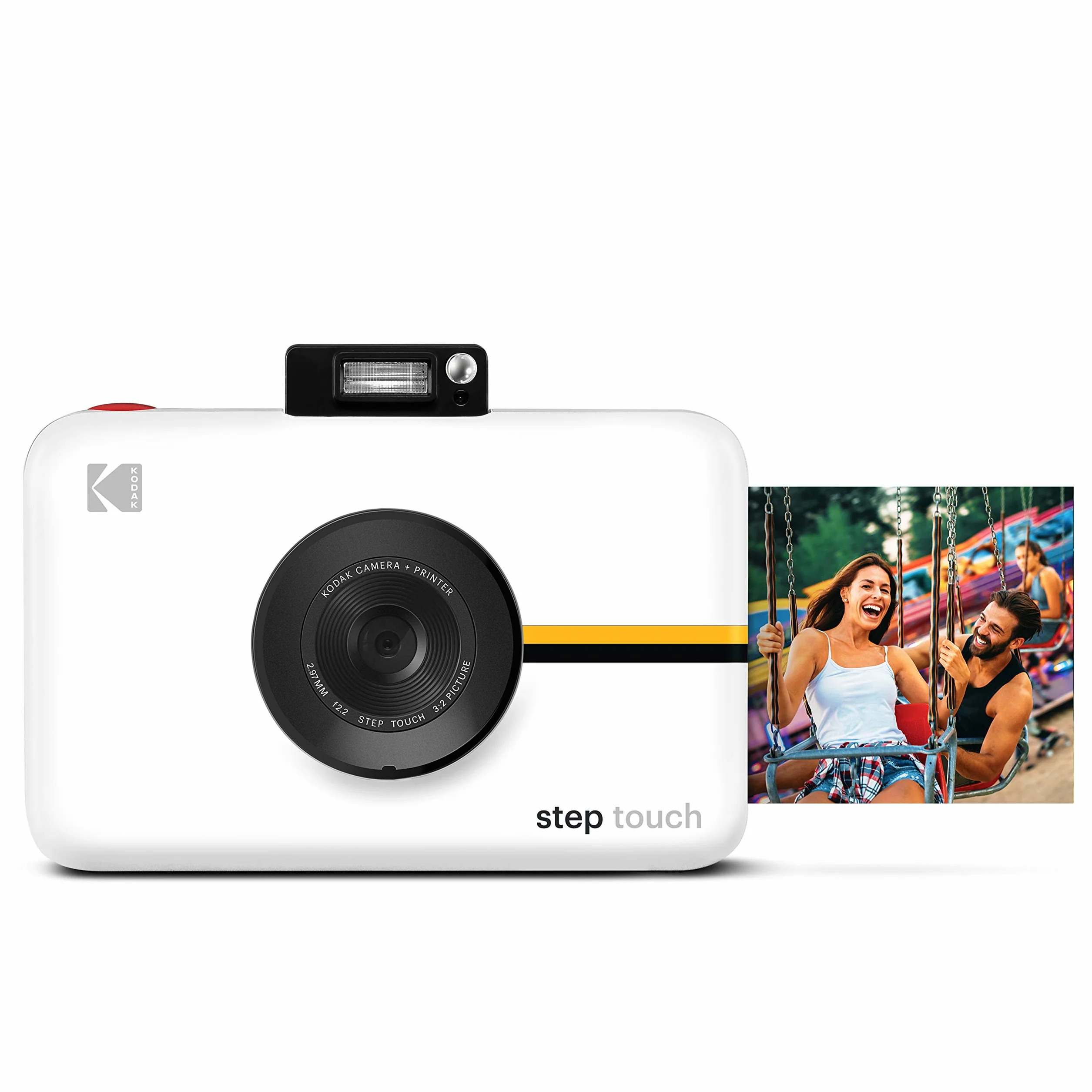 KODAK Step Touch Fotocamera digitale con stampa istantanea da 13 MP, touchscreen LCD da 3,5 pollici (Bianca) Pacchetto viaggio