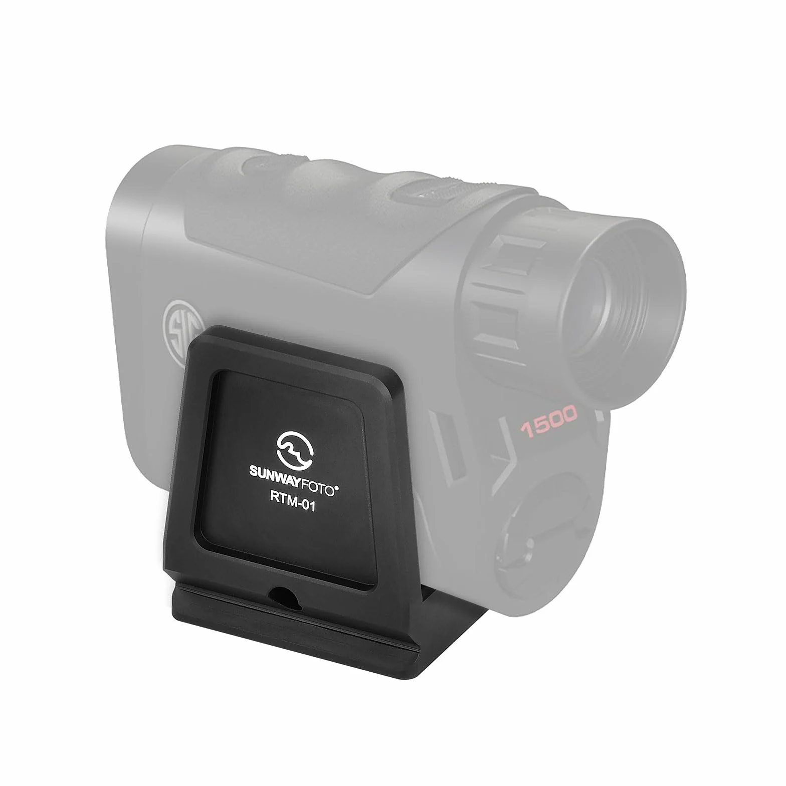 SUNWYAFOTOT RTM-01 Adattatore per treppiede per telemetro laser con piastra a sgancio rapido Arca Swiss, 1/4"-20 e 3/8"-16 prese a vite