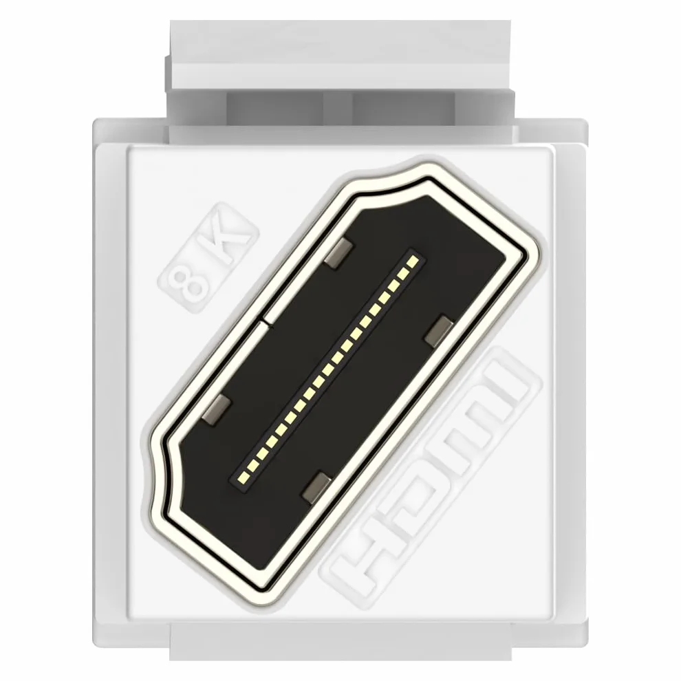 Accoppiatore Keystone HDMI 2.1a 8K 48 Gbps bianco passante confezione da 6