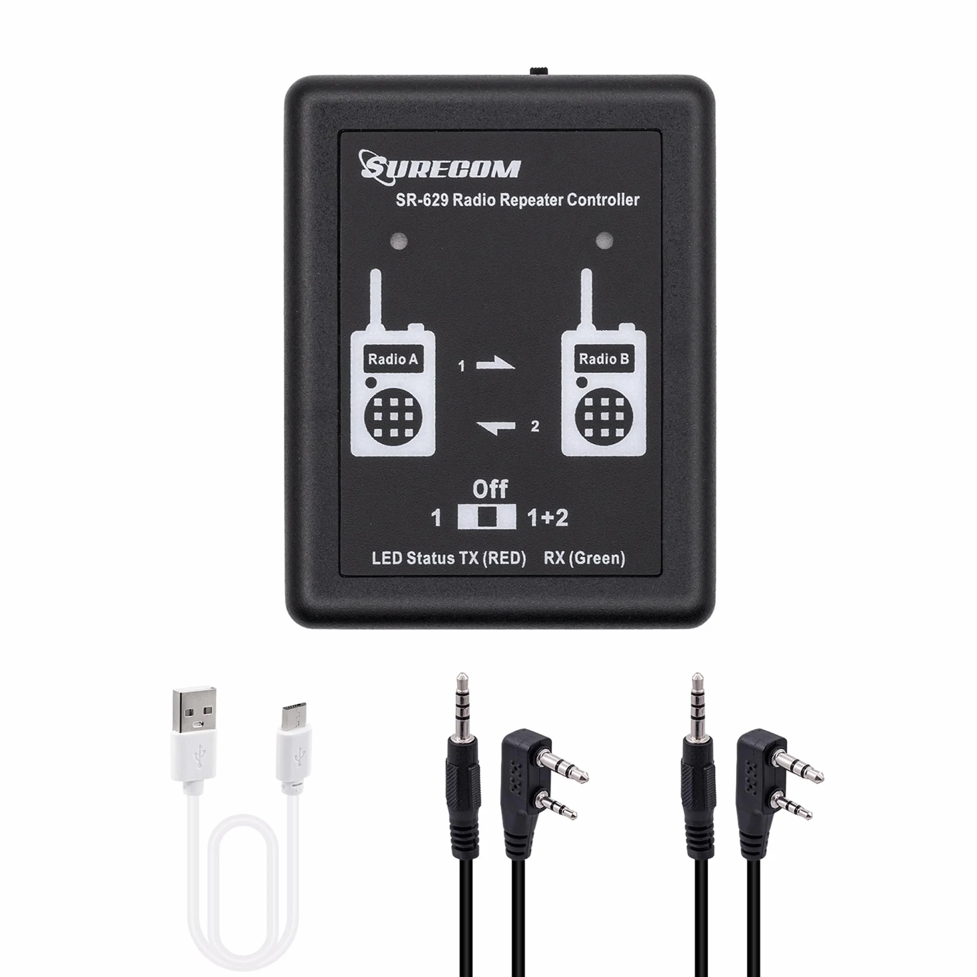 Gam3Gear Surecom SR-629 2 in 1 Duplex Croce banda radio ripetitore controller con radio canali via cavo per Walkie Talkie
