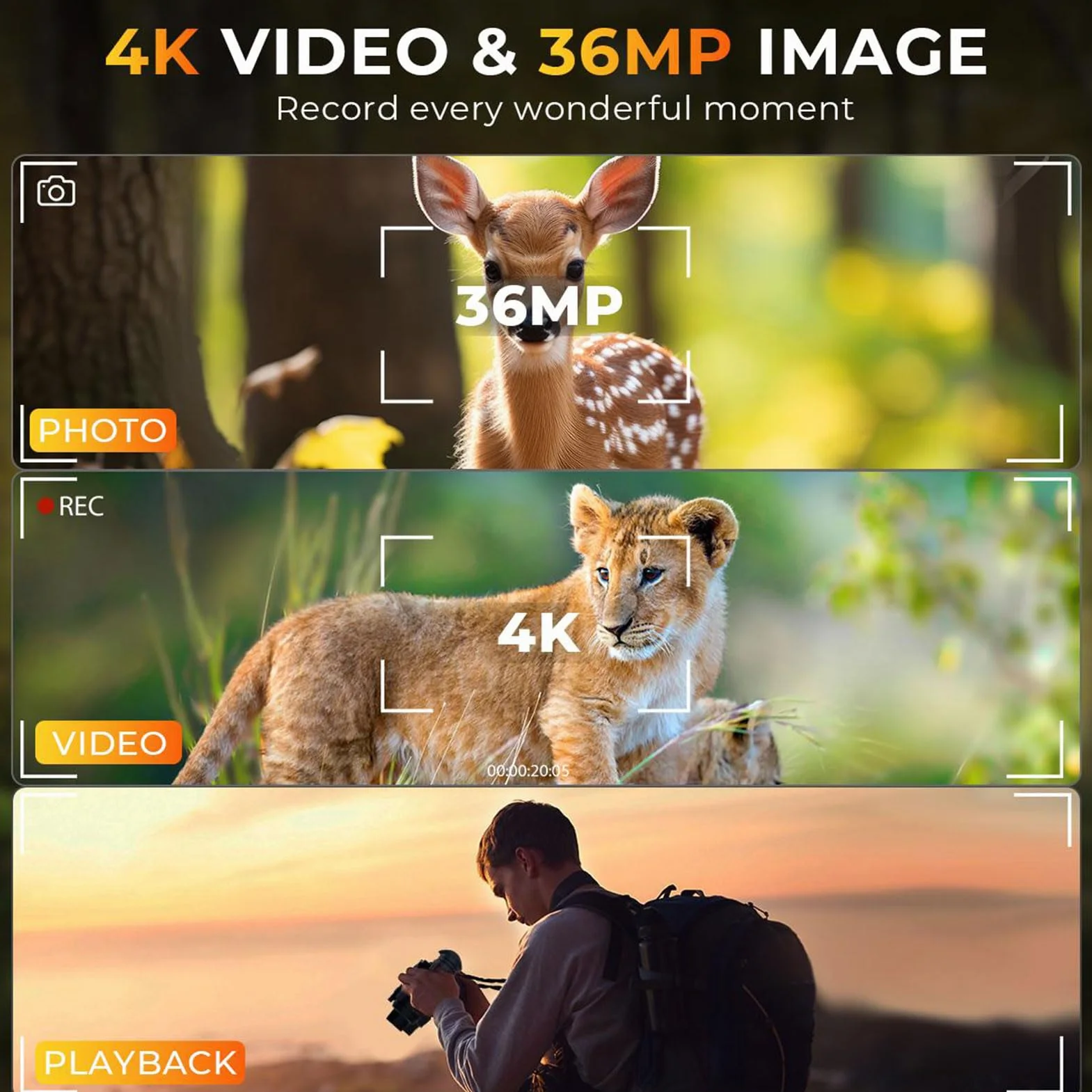 NV8300 4K Visori notturni con effetto visione 3D, Binocolo ricaricabile per la visione notturna Tattico militare, Zoom digitale 8X, Infrarossi a 7 livelli, Visione notturna montata sul casco