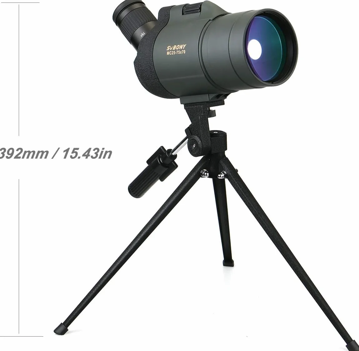 Svbony SV41 Mak Cannocchiale con telecamera WiFi e adattatore M48 a M42, 25-75 x 70 Mak Telescope, BAK4 Prism FMC Optics impermeabile con treppiede per birdwatching, tiratori sportivi Wildlife Scenery