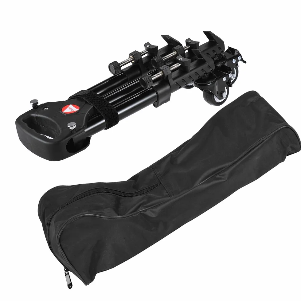 Photography Professional - Treppiede universale pieghevole con ruote in gomma e supporti regolabili per fotocamere Canon, Nikon, Sony, DSLR, videocamere, video illuminazione, portata massima 20kg