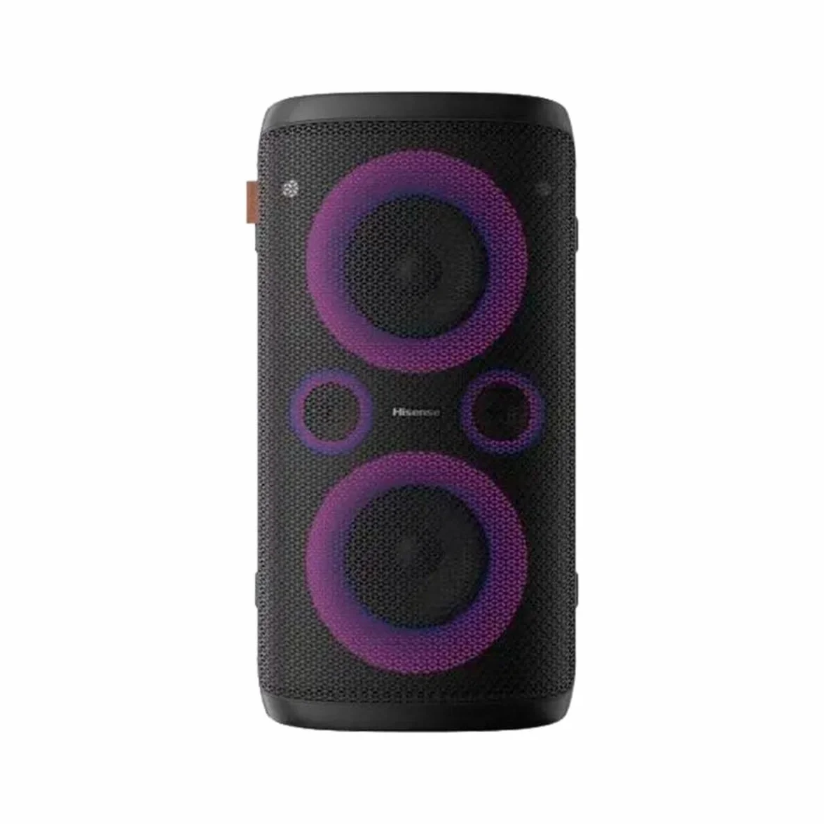 Hisense Party Storm, l'altoparlante Bluetooth con una potenza da 300W, woofer integrato,Modalita' Karaoke, wireless charging pad integrato, ingresso e uscita AUX, USB