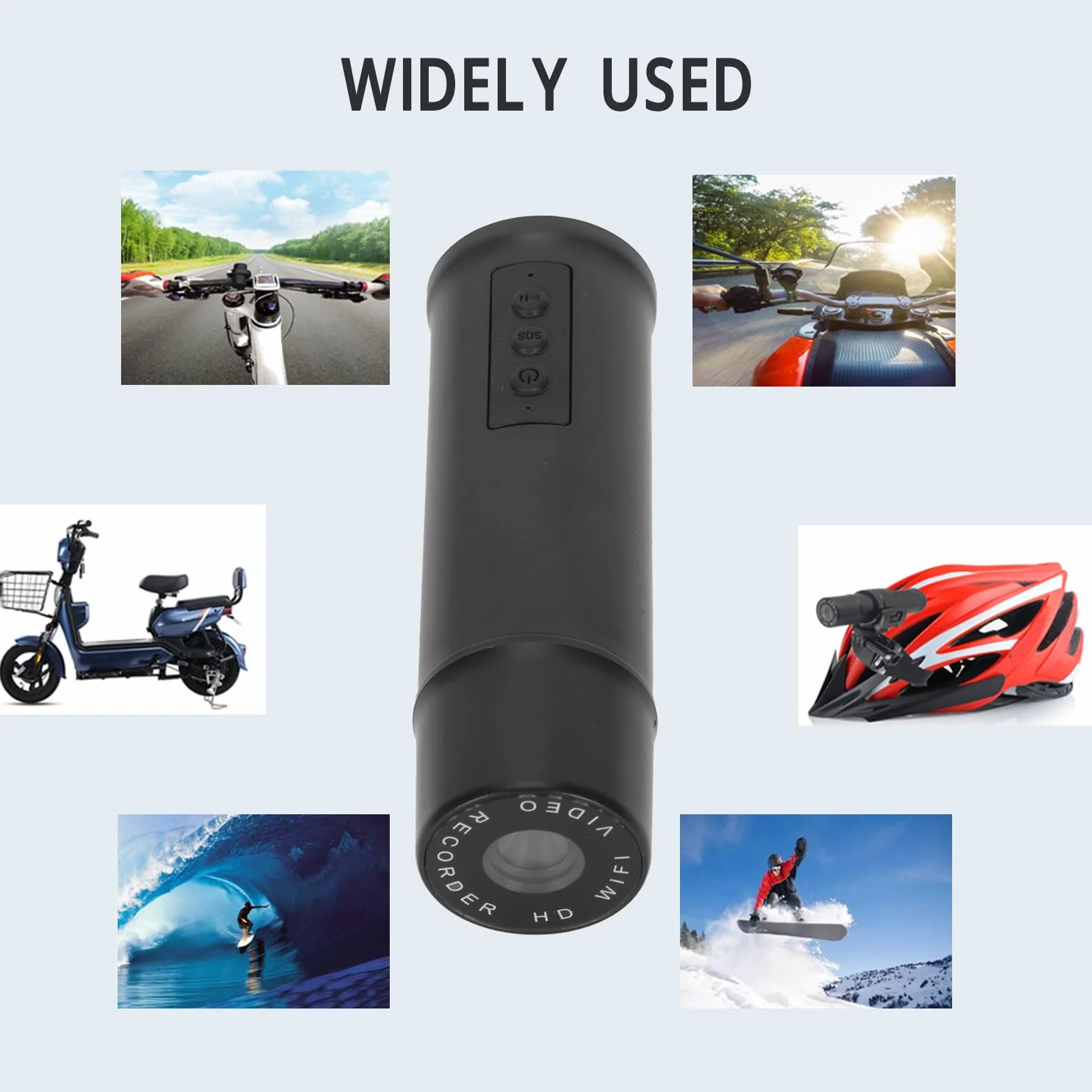 Moto Dash Camera,FHD Telecamera per Moto/Bici Dash Cam,Grandangolo 120° Cycle Recording Video Camera da Moto Con Supporto per Manubrio e Cavo USB