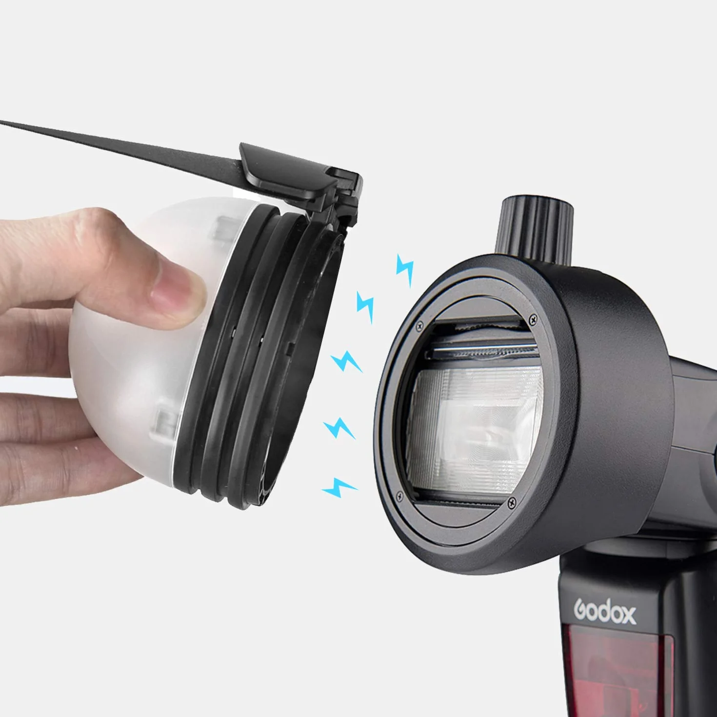 Godox Kit S-R1 e AK-R1 Flash Diffusore Light Softbox Speedlite Flash Accessori con supporto universale Adpater per Canon, per Nikon, per Sony Speedlight