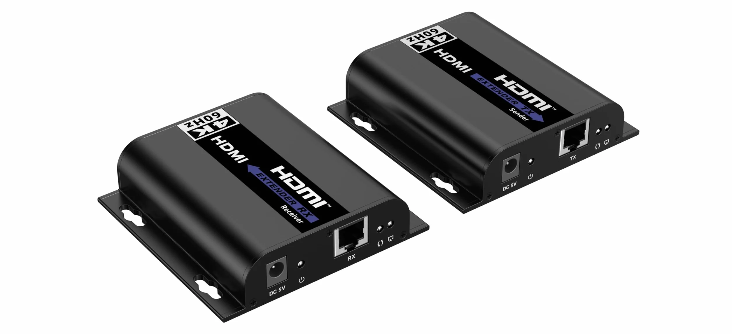 PremiumCord Extender HDMI 4K fino a 120 m tramite LAN, Over IP, Cat5/5E/6, UHD 4K 2160p 60Hz, Full HD 1080p, 4:4:4, HDMI 2.0, HDCP 2.2, Robusto Alloggiamento in Alluminio