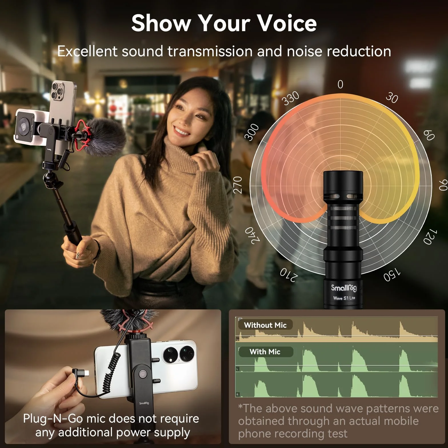 SMALLRIG Kit di Vlogging per iPhone, Kit di Creazione di Contenuti, Attrezzatura per la Registrazione Video, con Treppiede, Supporto, Luce e Microfono - 4369