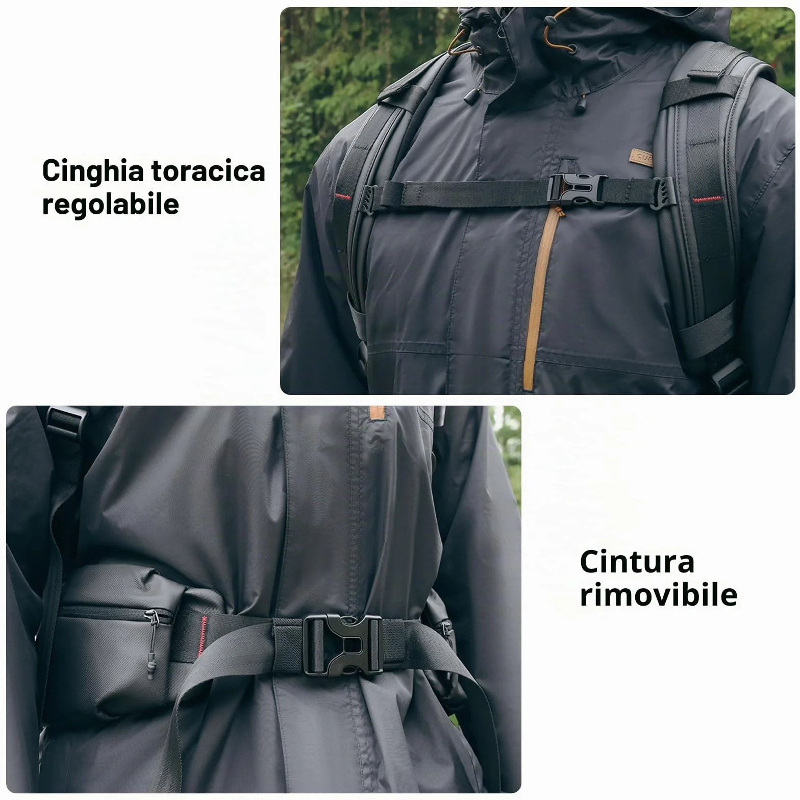 ULANZI BP10 Zaino per Fotocamera a Guscio Rigido, Borsa Professionale Impermeabile per Fotocamera per Drone Unisex Dslr Mirrorless Fotocamera Obiettivo Treppiede 17''-Laptop, Nero 35L