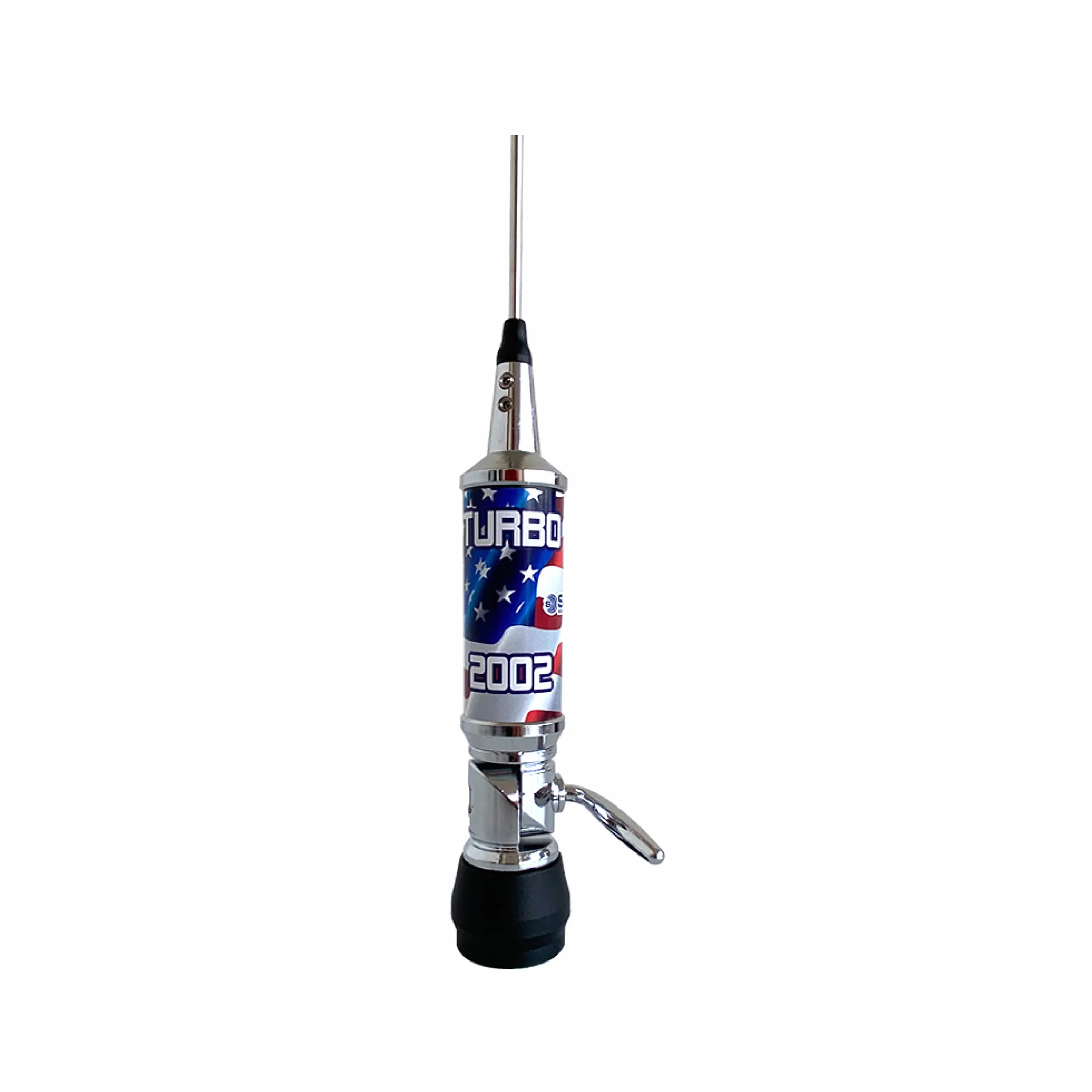 SIRIO ANTENNA CB TURBO 2002 CON ATTACCO PL (Cavo e base magnetica opzionali) (BANDIERA AMERICA)
